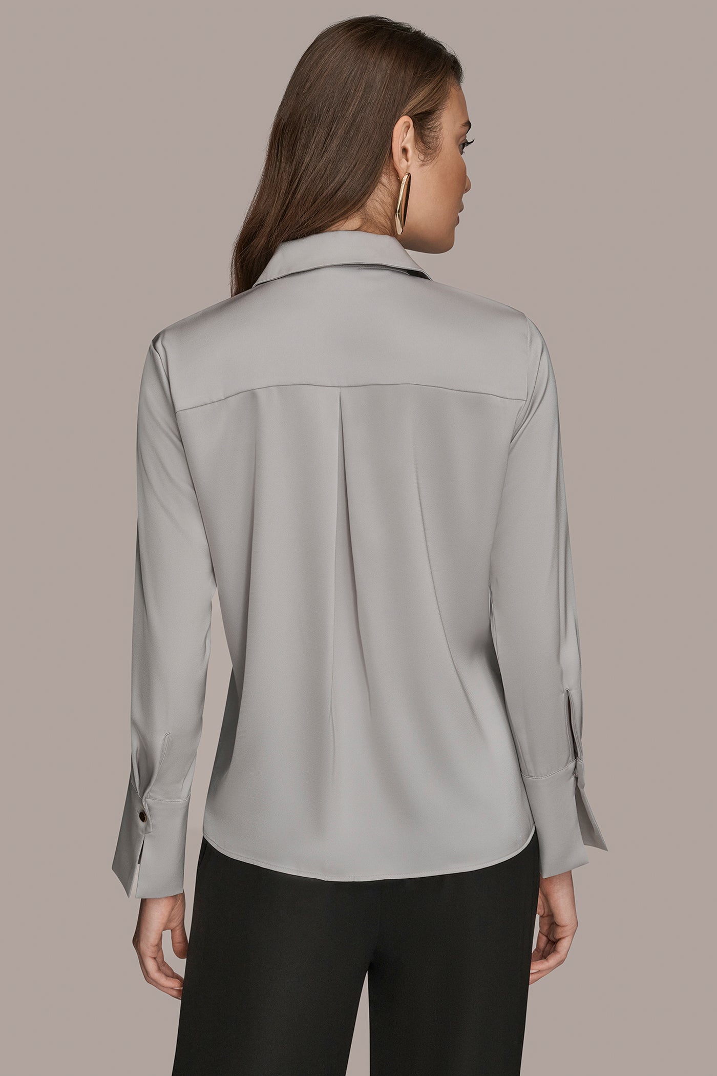 SILK BUTTON DOWN BLOUSE | View 2 | Suits and Separates