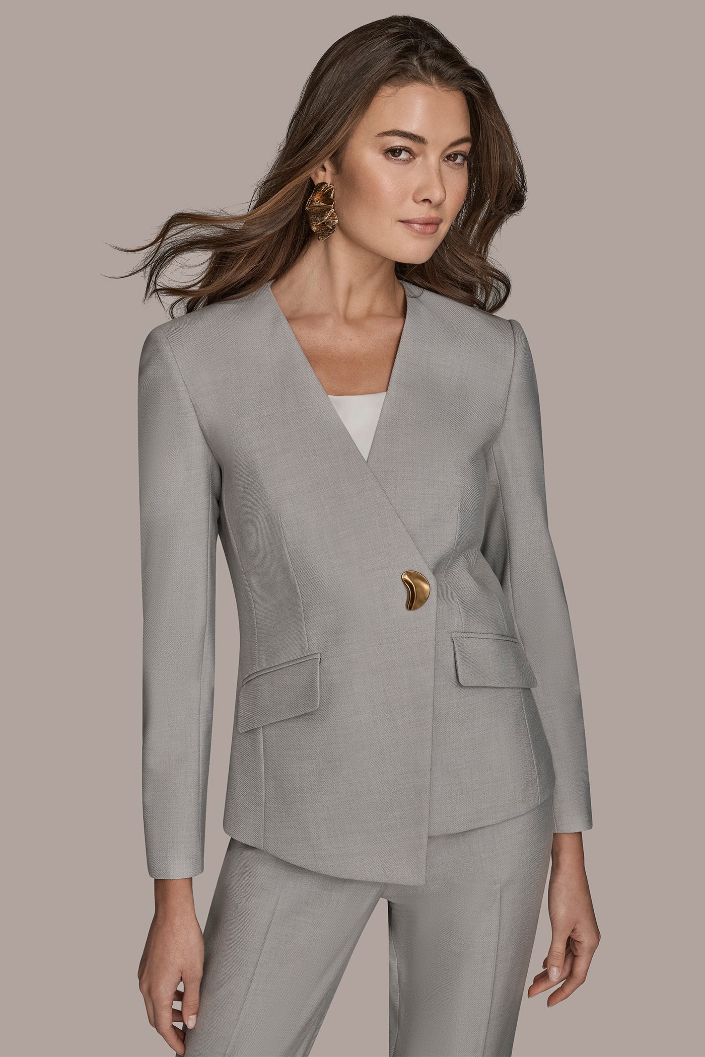 Button Jacket | Blazer | Donna Karan Button Jacket | Blazer | Donna Karan