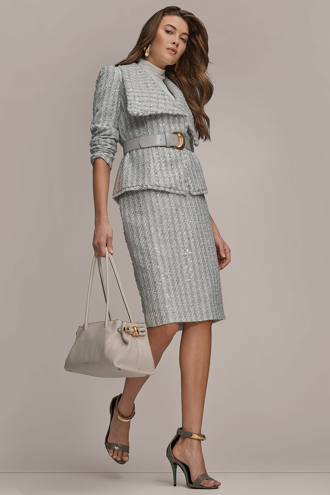 TWEED BELTED JACKET VIEW 9 | Luxe Layers