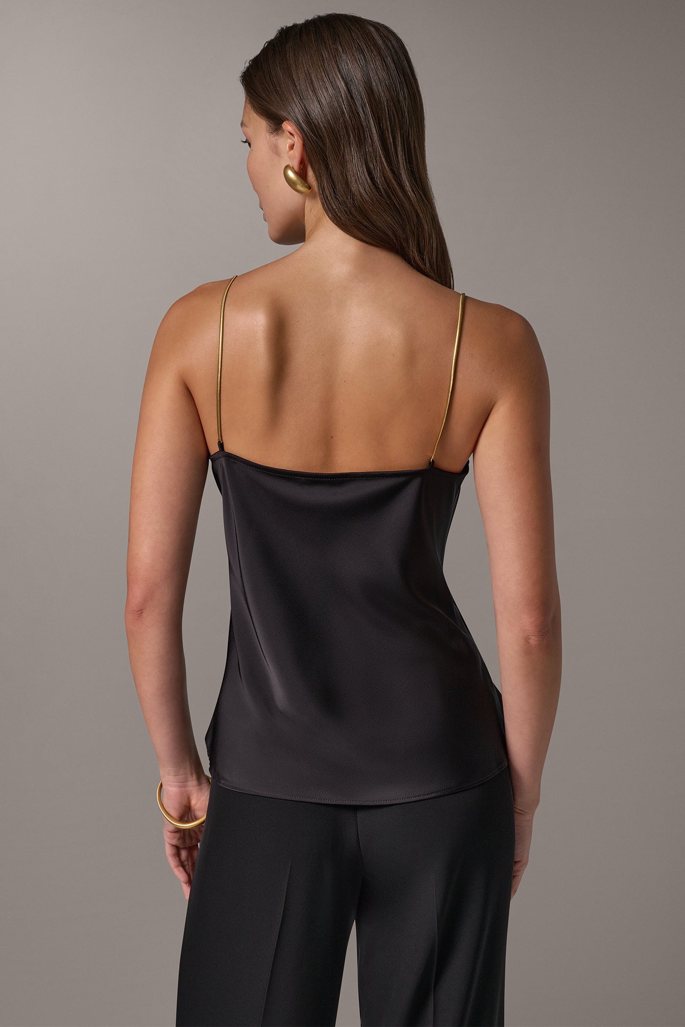 SLEEVELESS COWL-NECK CAMI VIEW 3 | Clothing