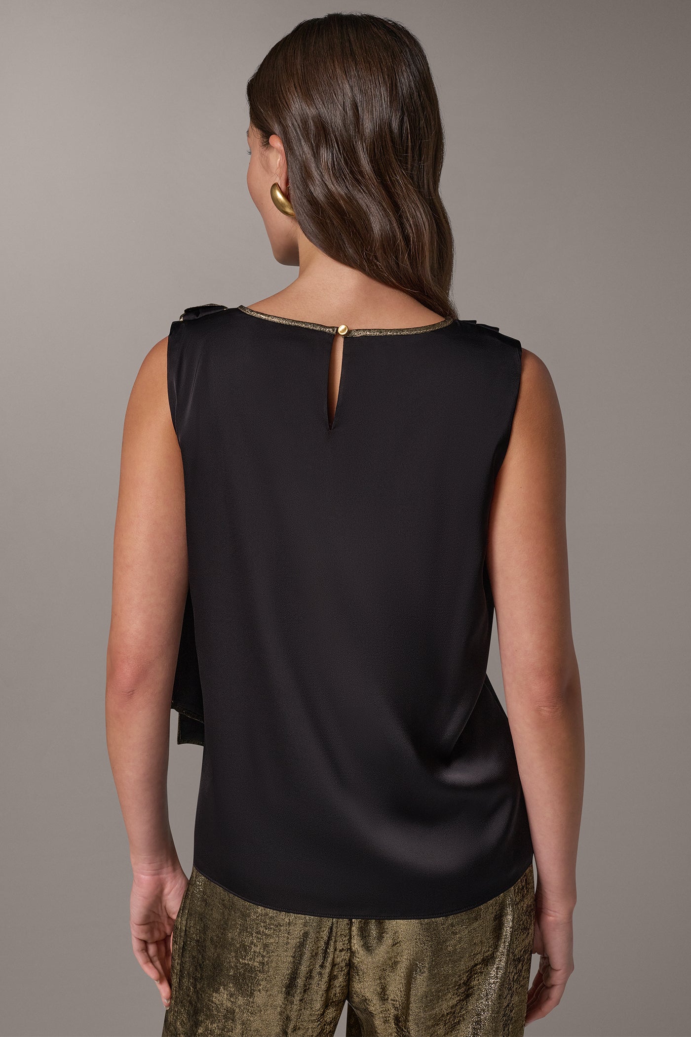SATIN TIE SHOULDER TOP VIEW 3