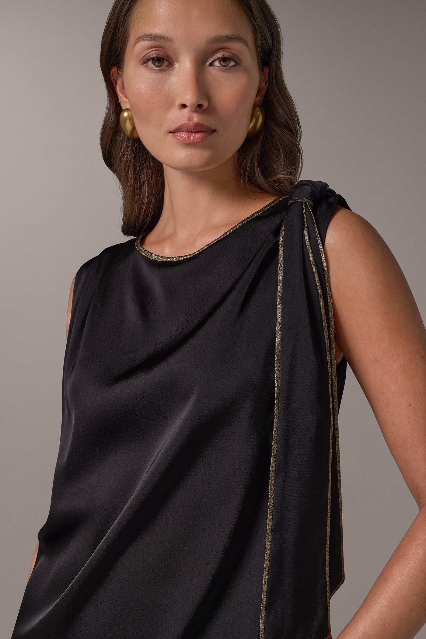 SATIN TIE SHOULDER TOP VIEW 2