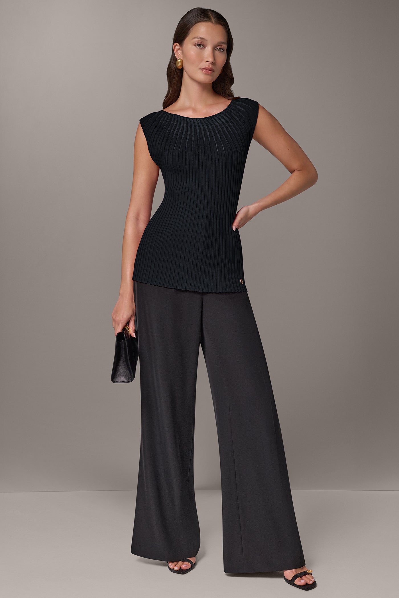 RIBBED SLEEVLESS SWEATER VIEW 7