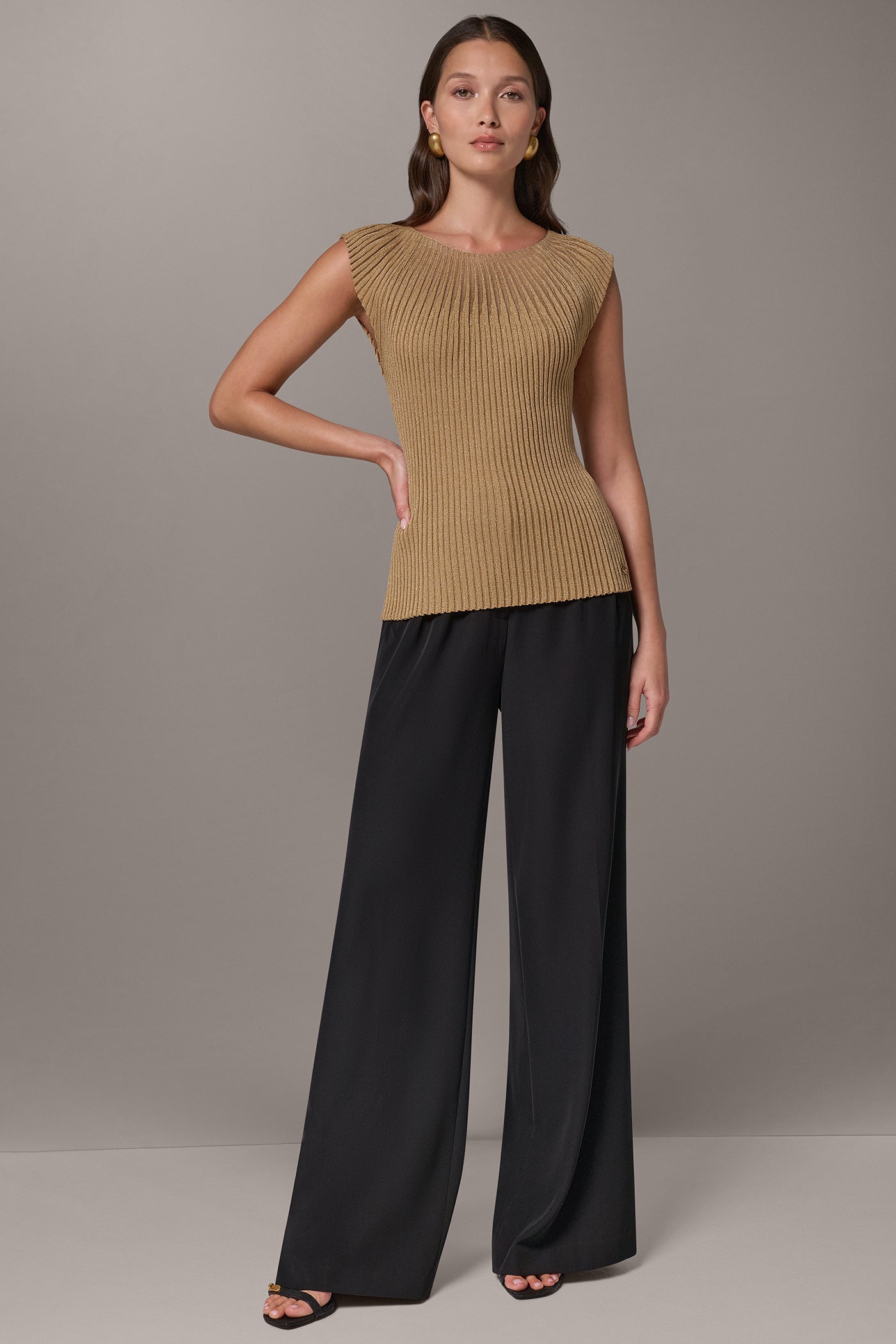 RIBBED SLEEVLESS SWEATER VIEW 7 | Clothing