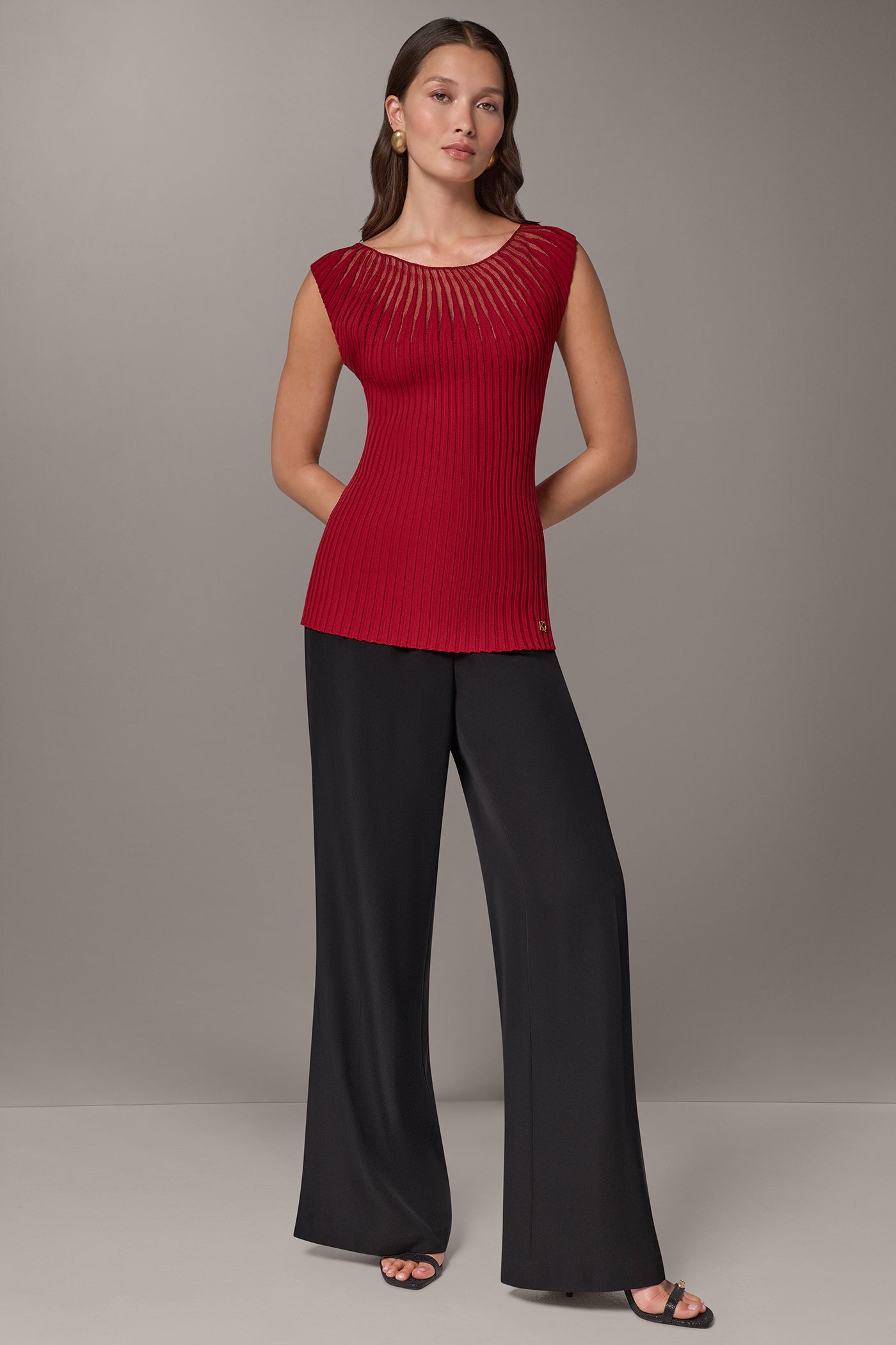 RIBBED SLEEVLESS SWEATER VIEW 7 | New Arrivals
