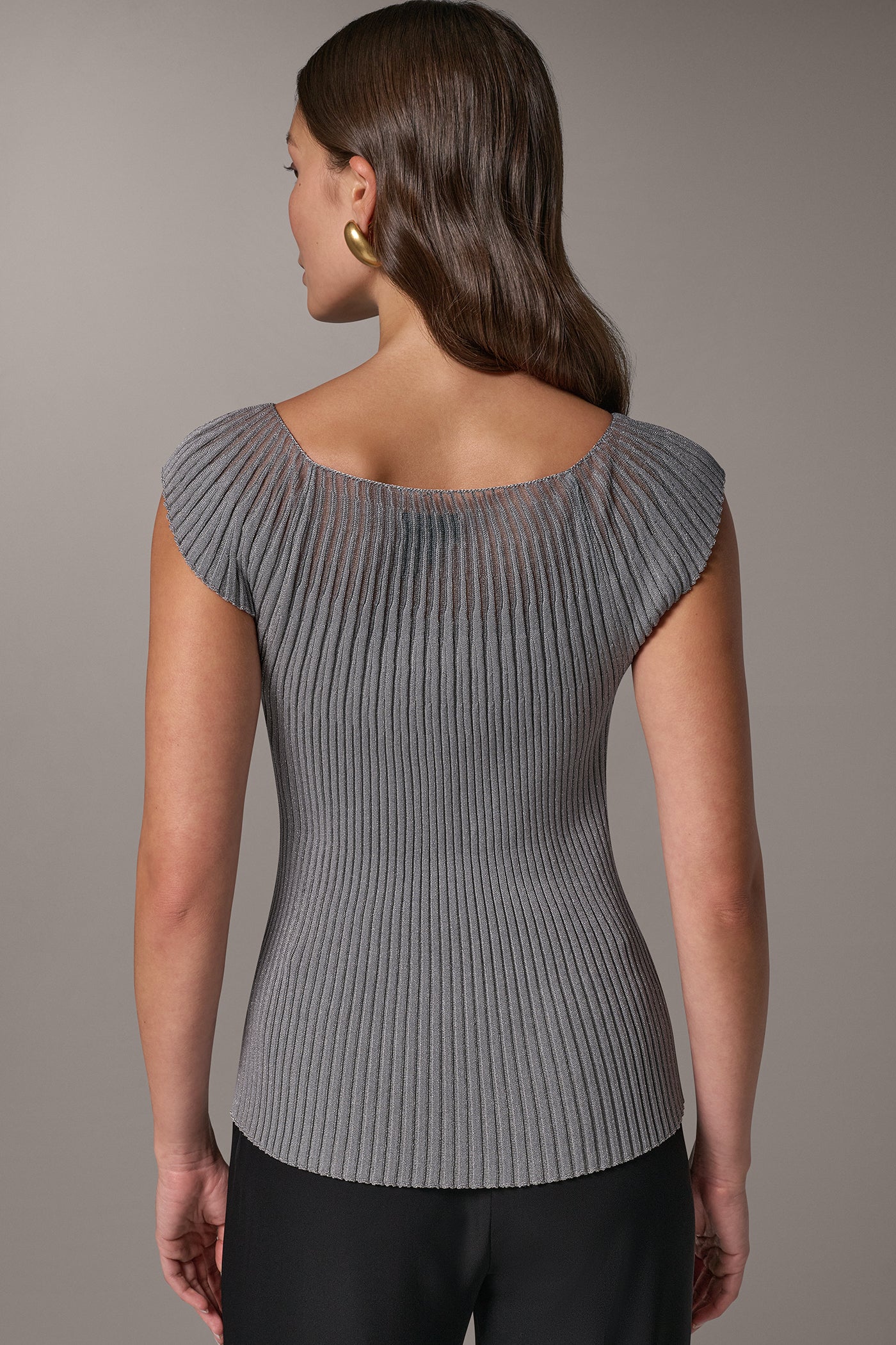 RIBBED SLEEVLESS SWEATER VIEW 3 | New Arrivals