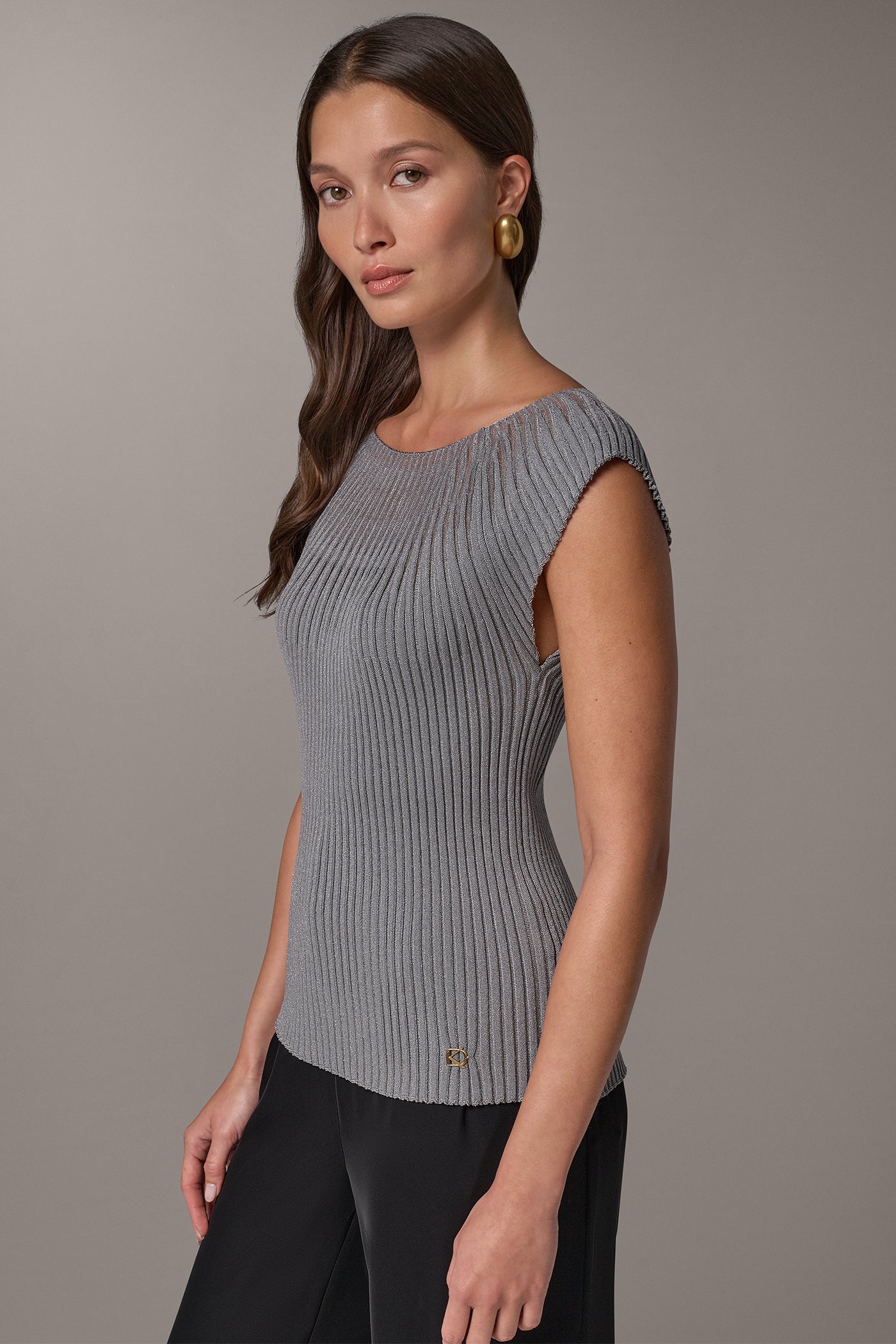 RIBBED SLEEVLESS SWEATER VIEW 4 | New Arrivals