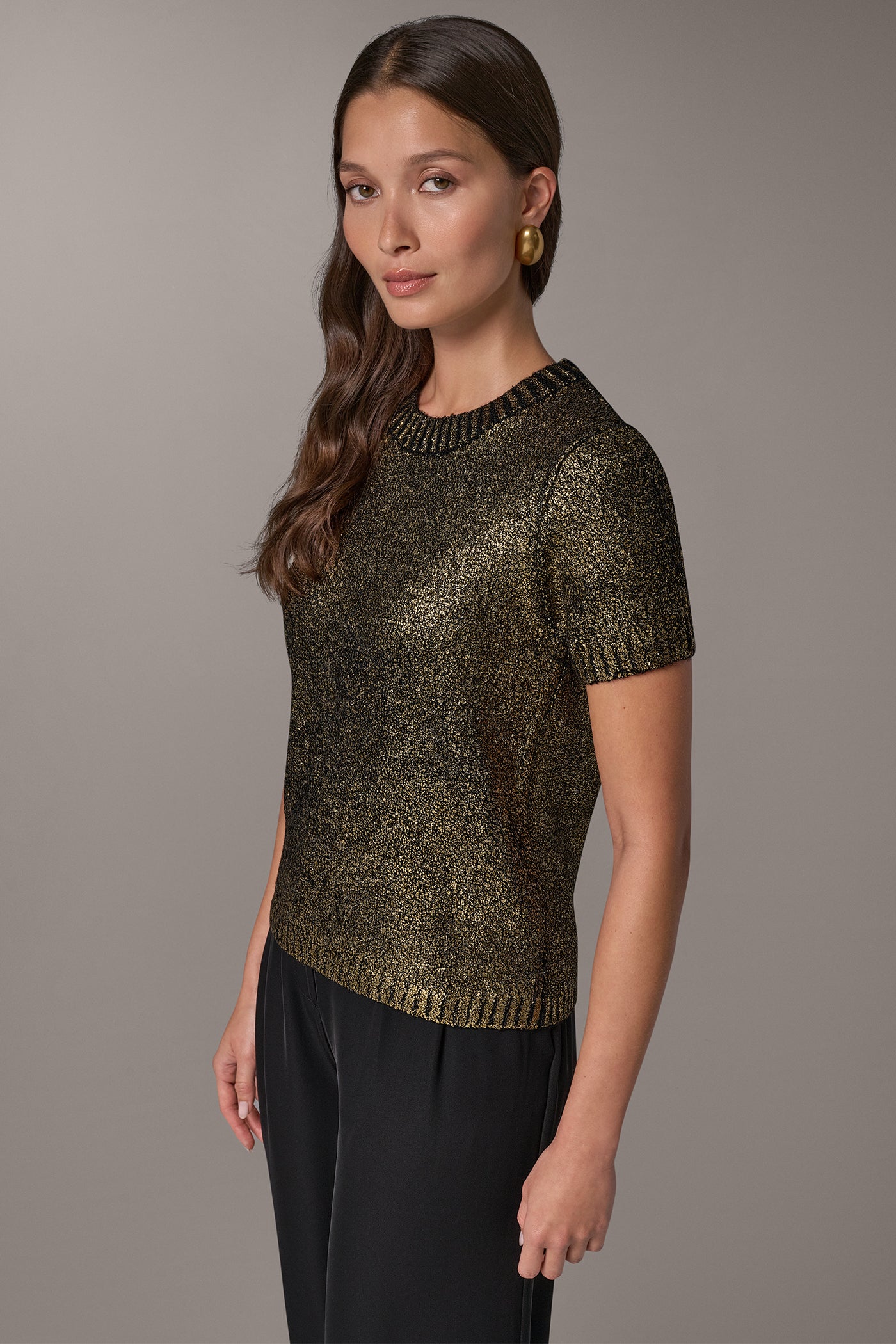 FOIL BOUCLE SWEATER VIEW 4