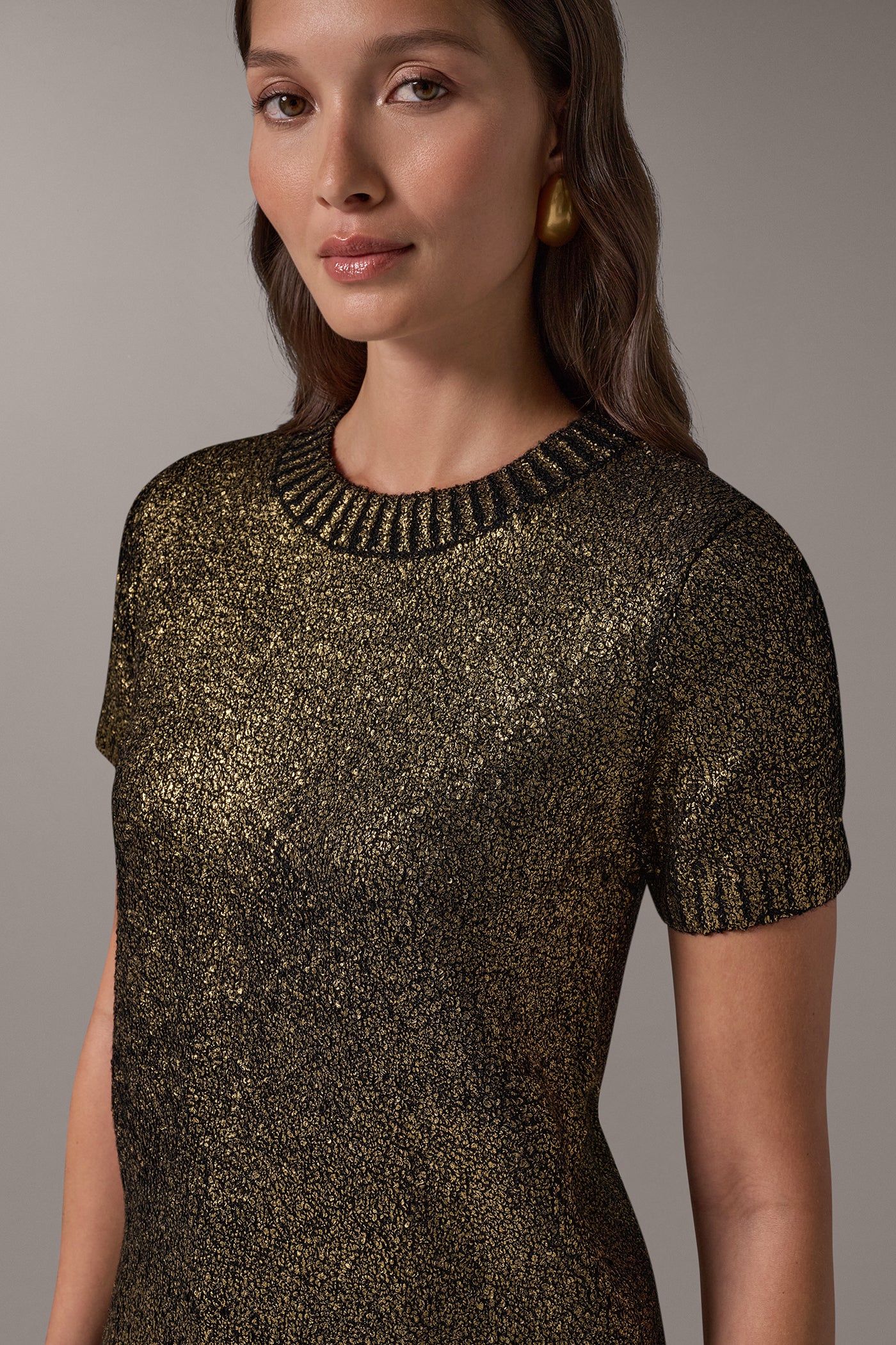 FOIL BOUCLE SWEATER VIEW 2