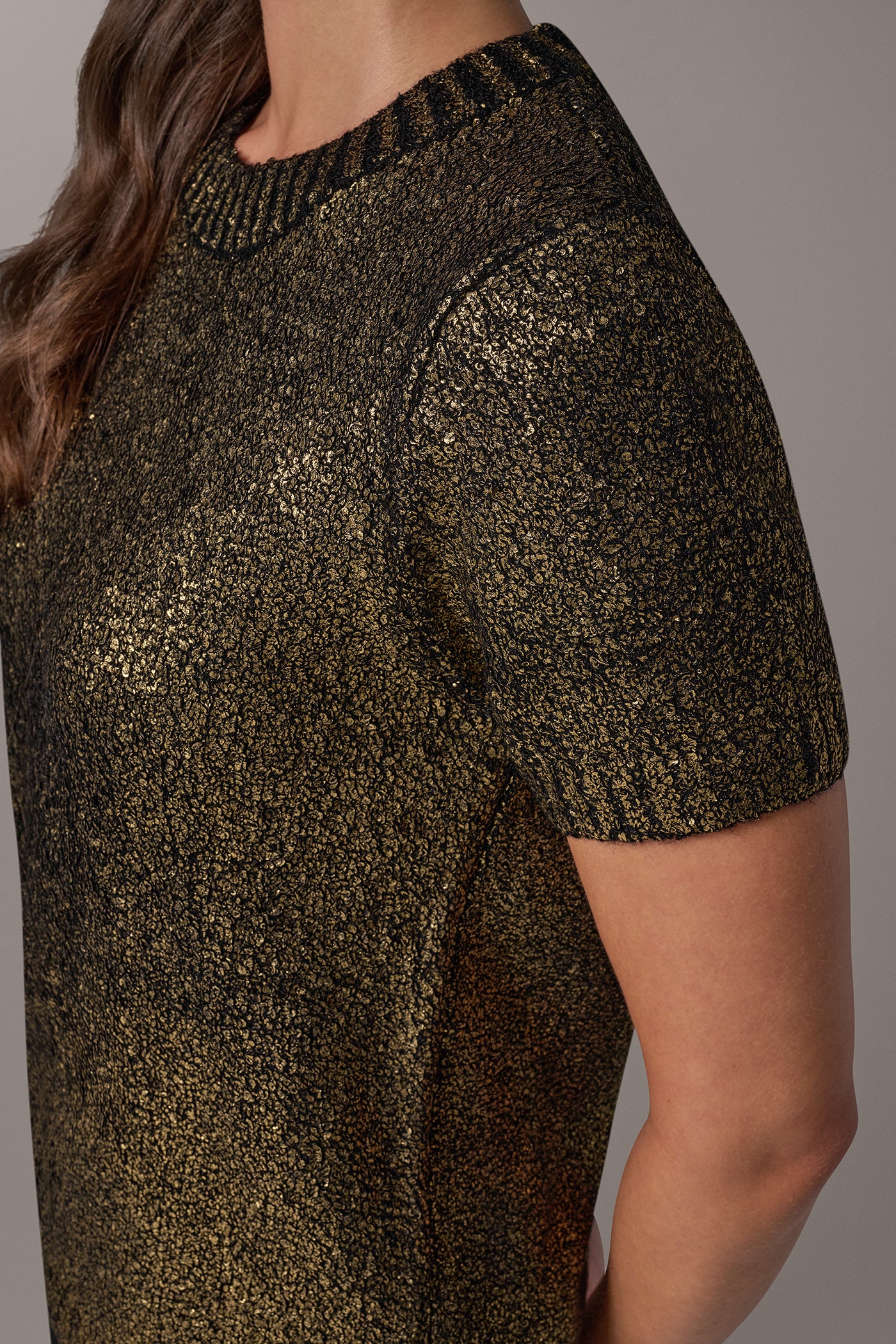 FOIL BOUCLE SWEATER VIEW 5