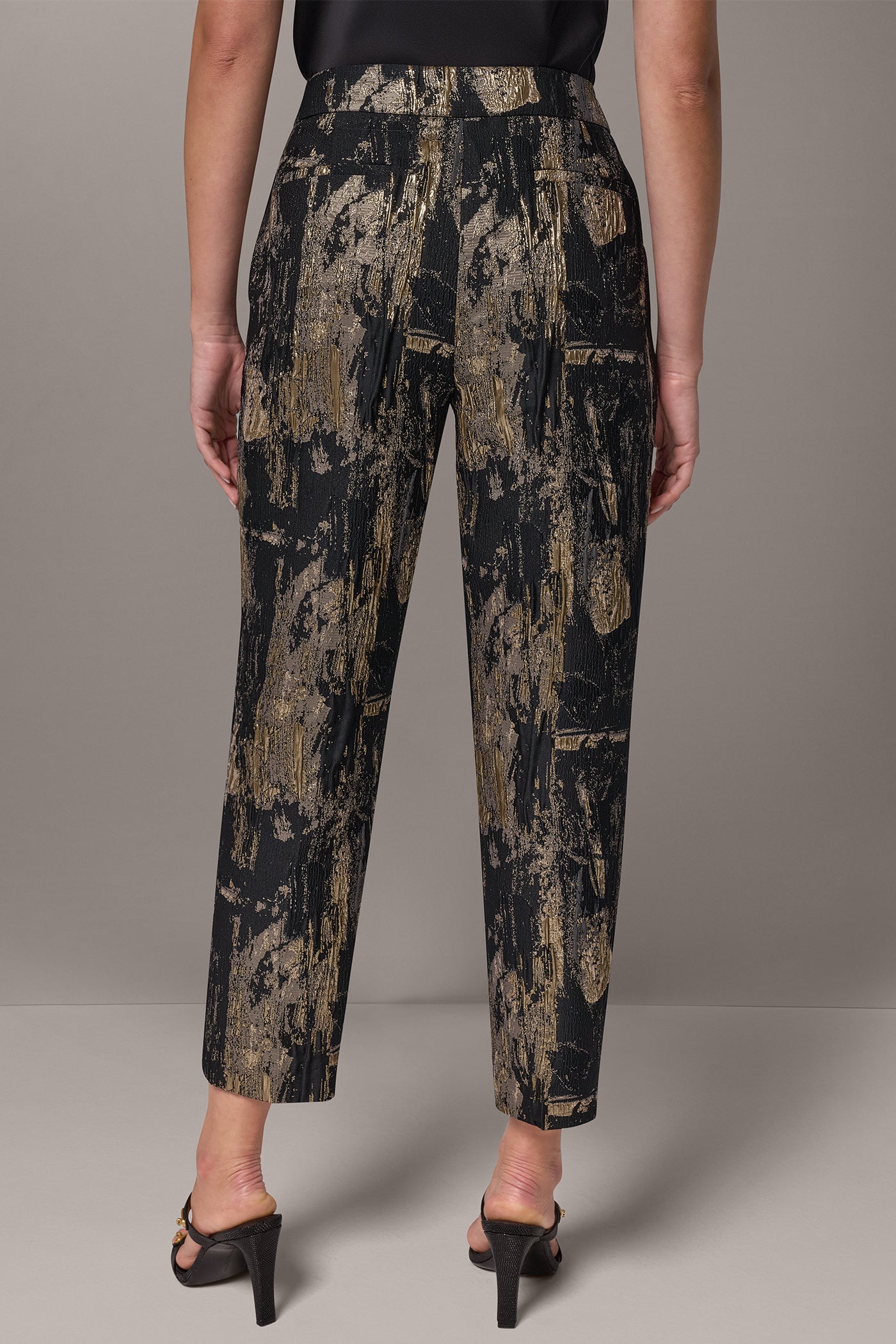 METALLIC STRAIGHT-LEG PANT VIEW 3
