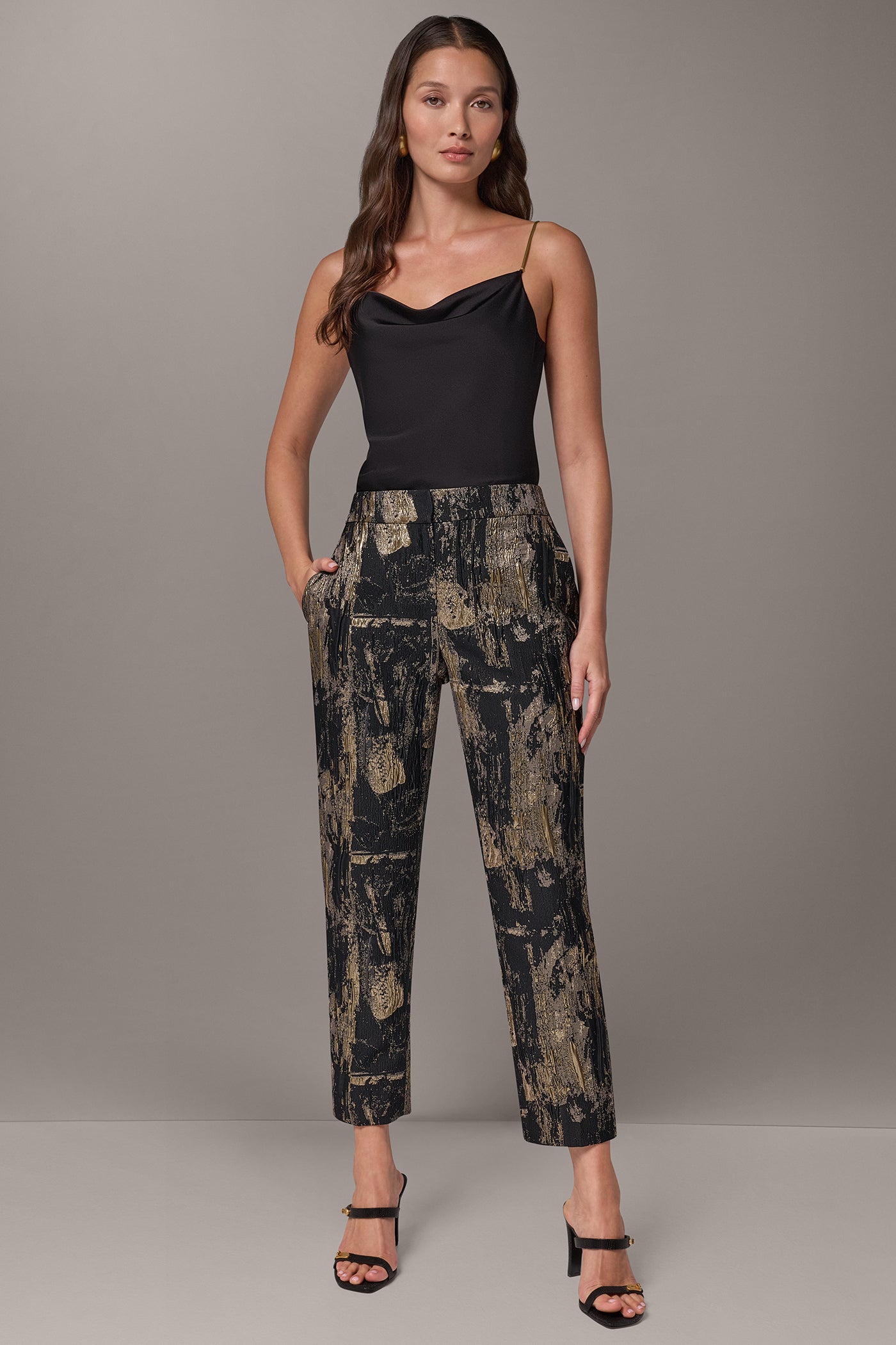 METALLIC STRAIGHT-LEG PANT VIEW 7