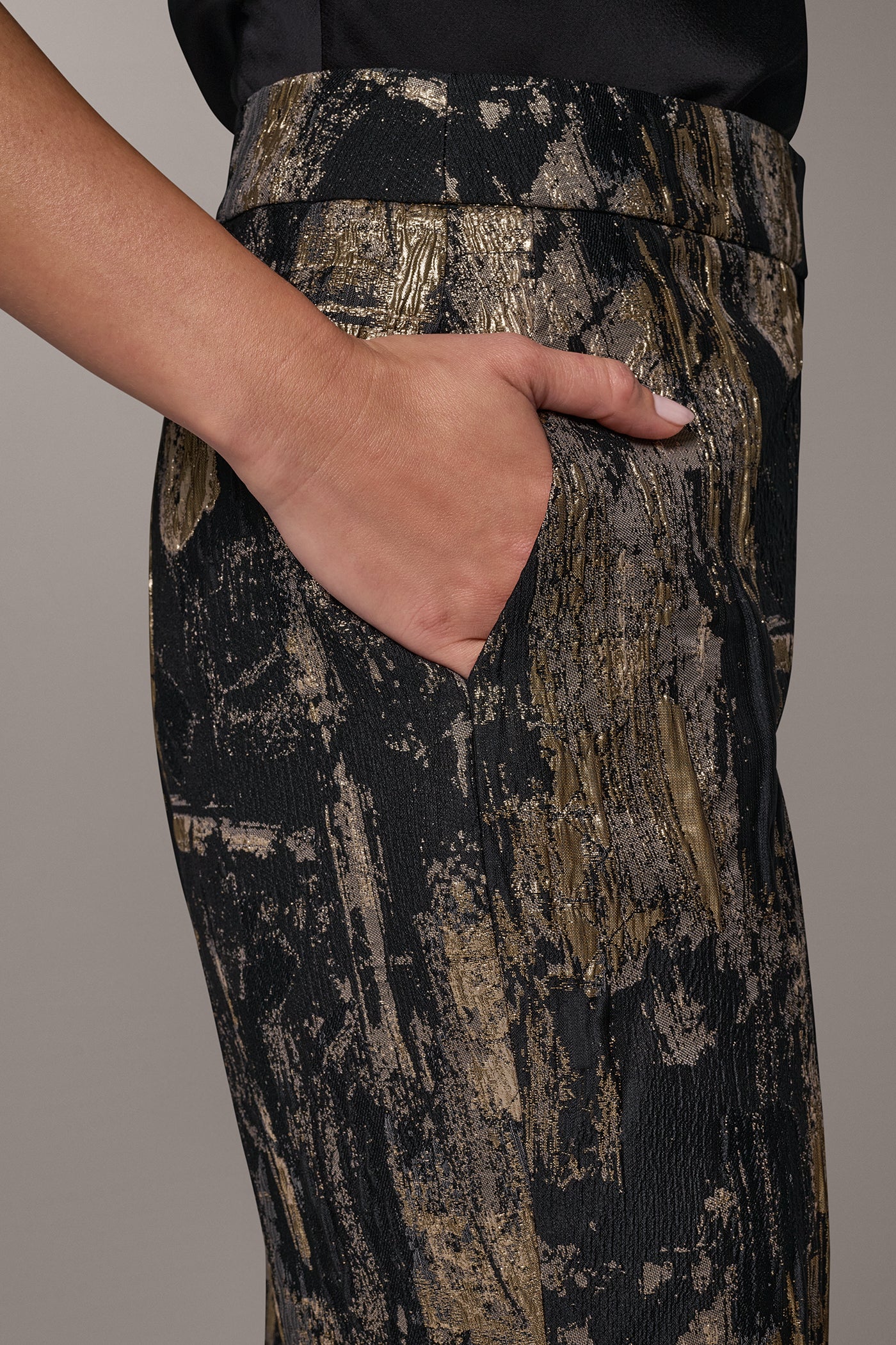METALLIC STRAIGHT-LEG PANT (alternate view)