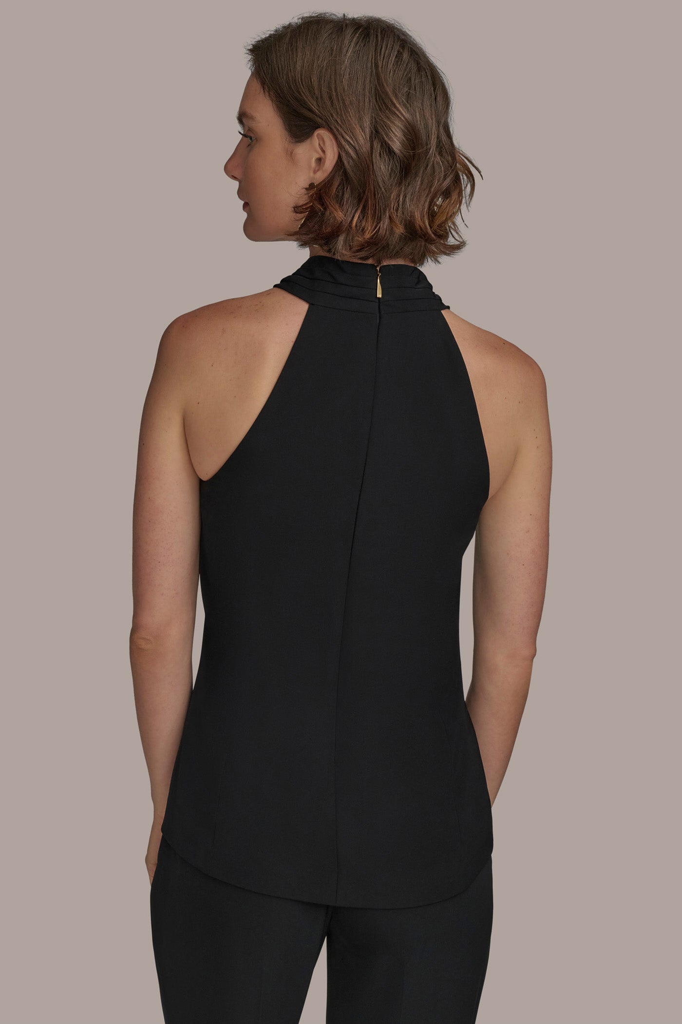 black halter vest