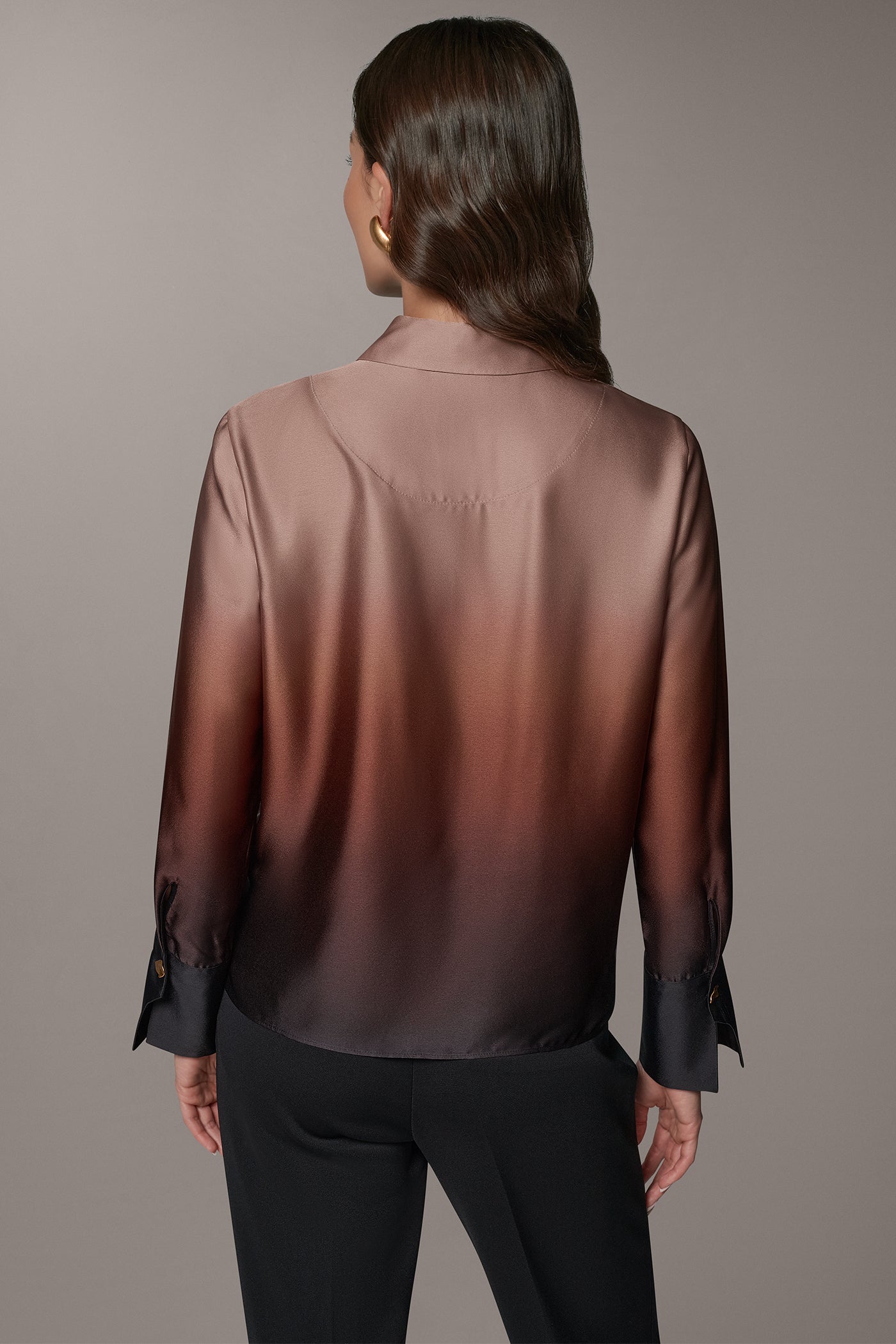SATIN OMBRÉ BLOUSE VIEW 3