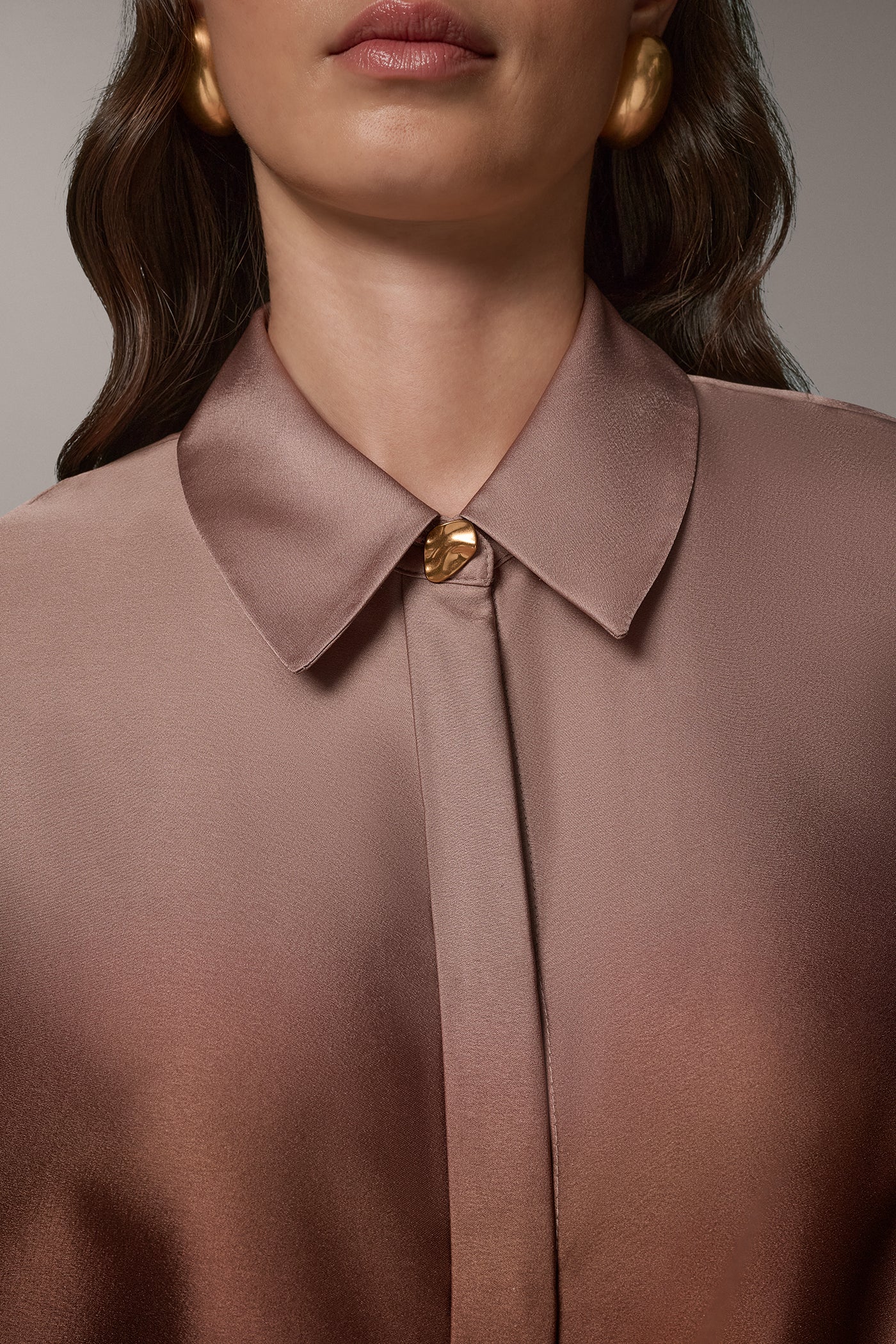 SATIN OMBRÉ BLOUSE VIEW 7