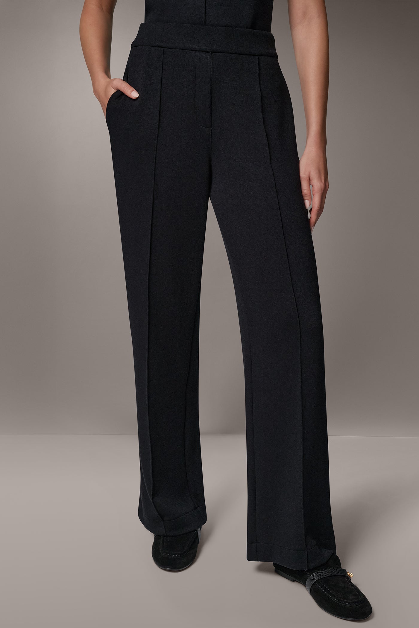 MID-RISE SEAM WIDE-LEG SUIT PANT VIEW 1