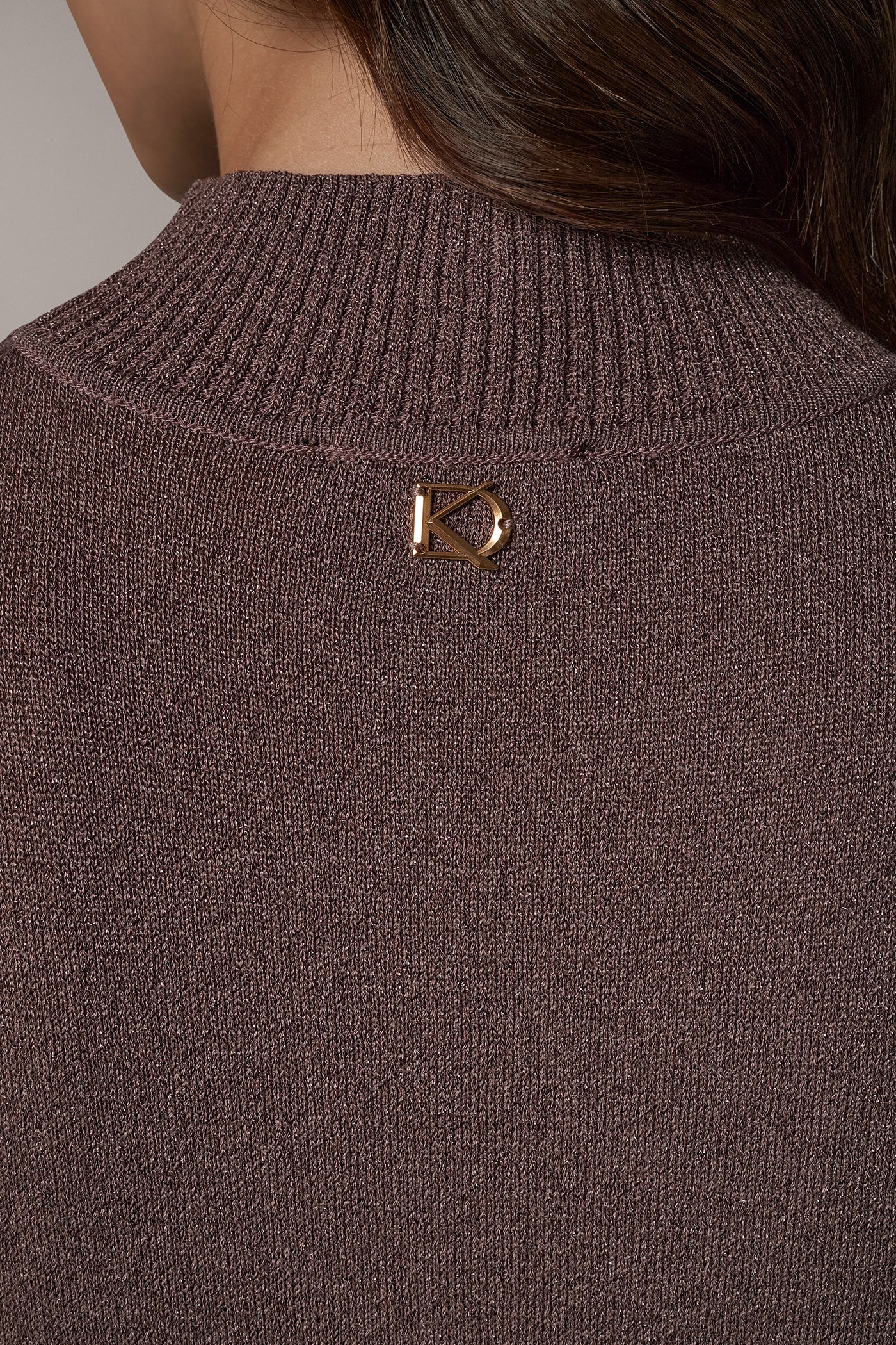 METALLIC MOCK-NECK SWEATER VIEW 7