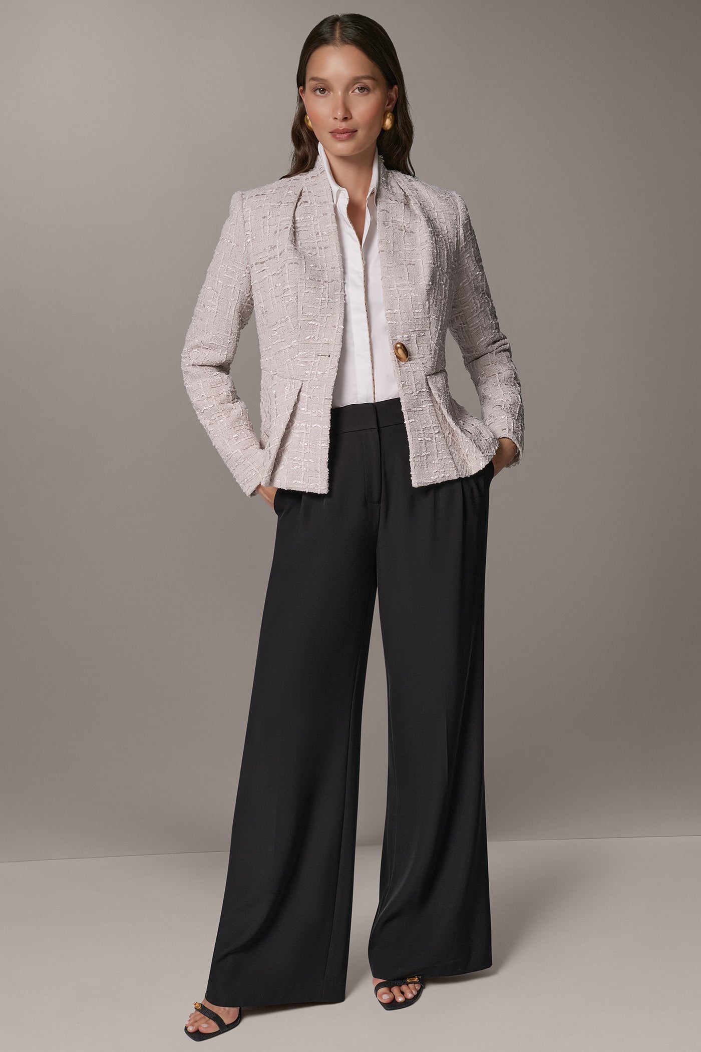 TEXTURED PEPLUM BLAZER VIEW 7 | Suits and Separates