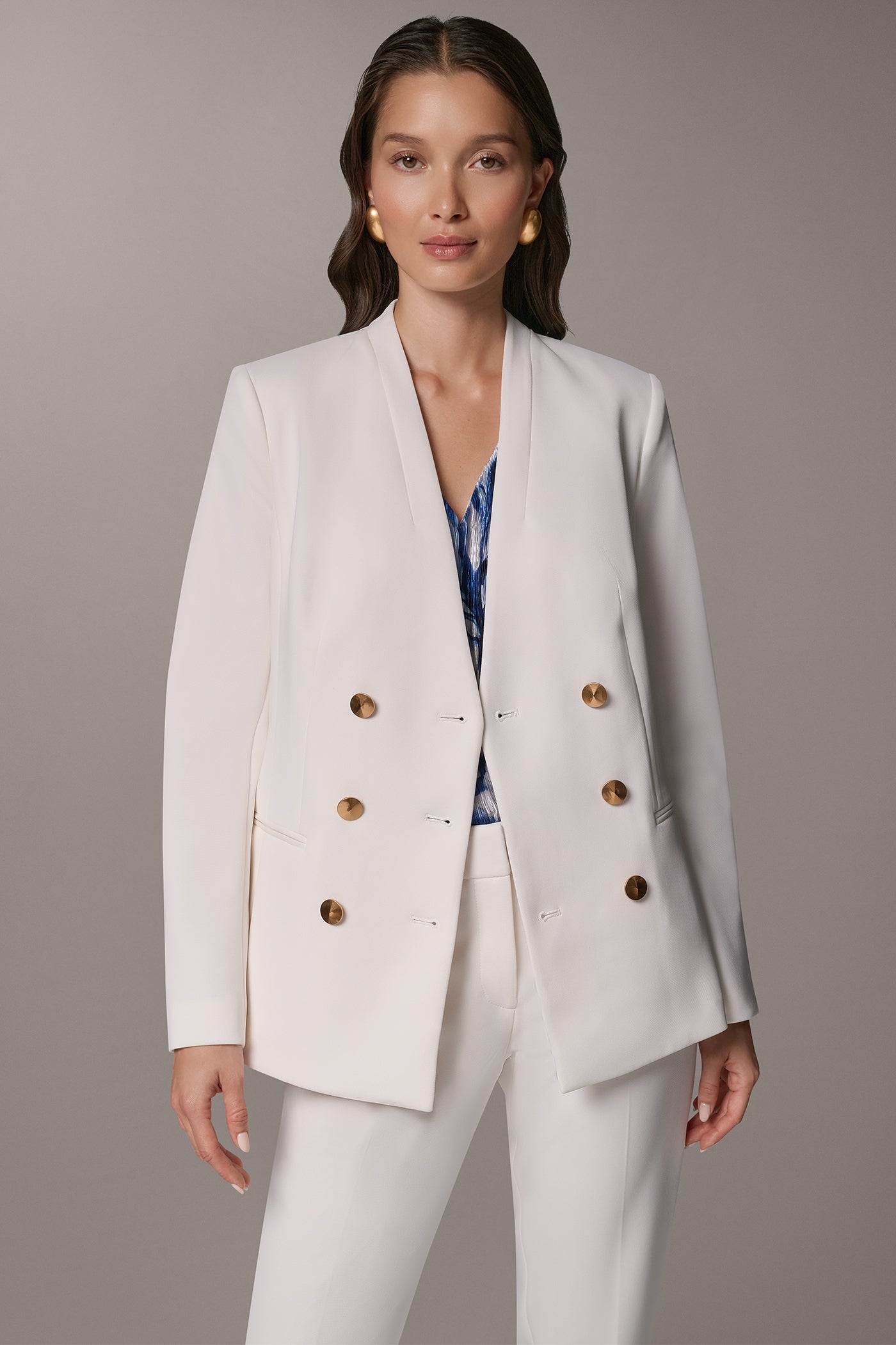 TEXTURED DOUBLE-BREASTED BLAZER VIEW 7 | Clothing