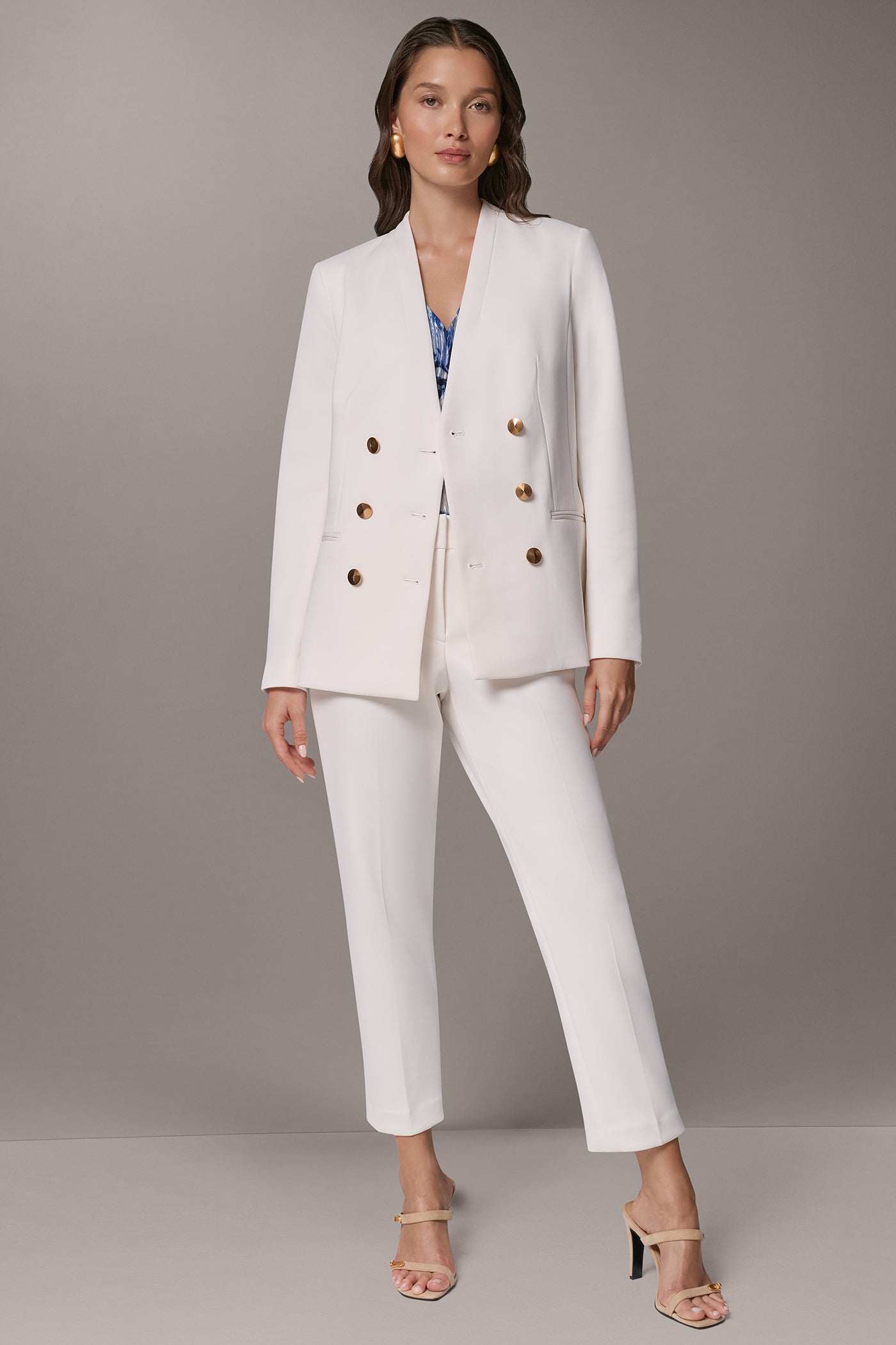 TEXTURED DOUBLE-BREASTED BLAZER VIEW 8 | Clothing