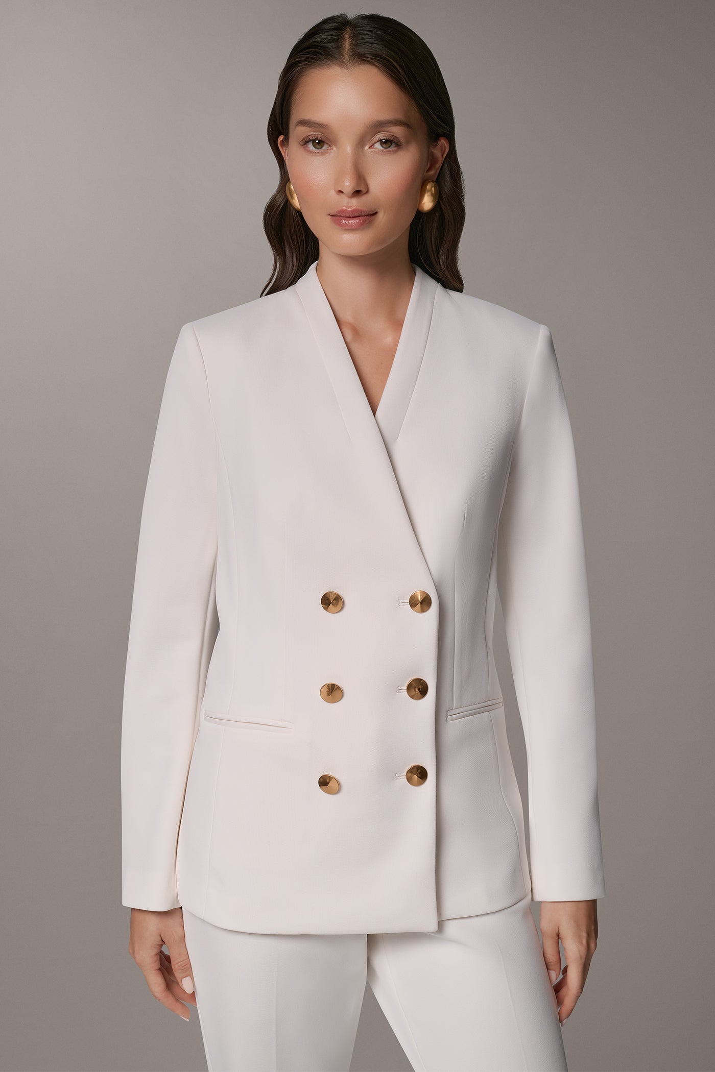 TEXTURED DOUBLE-BREASTED BLAZER