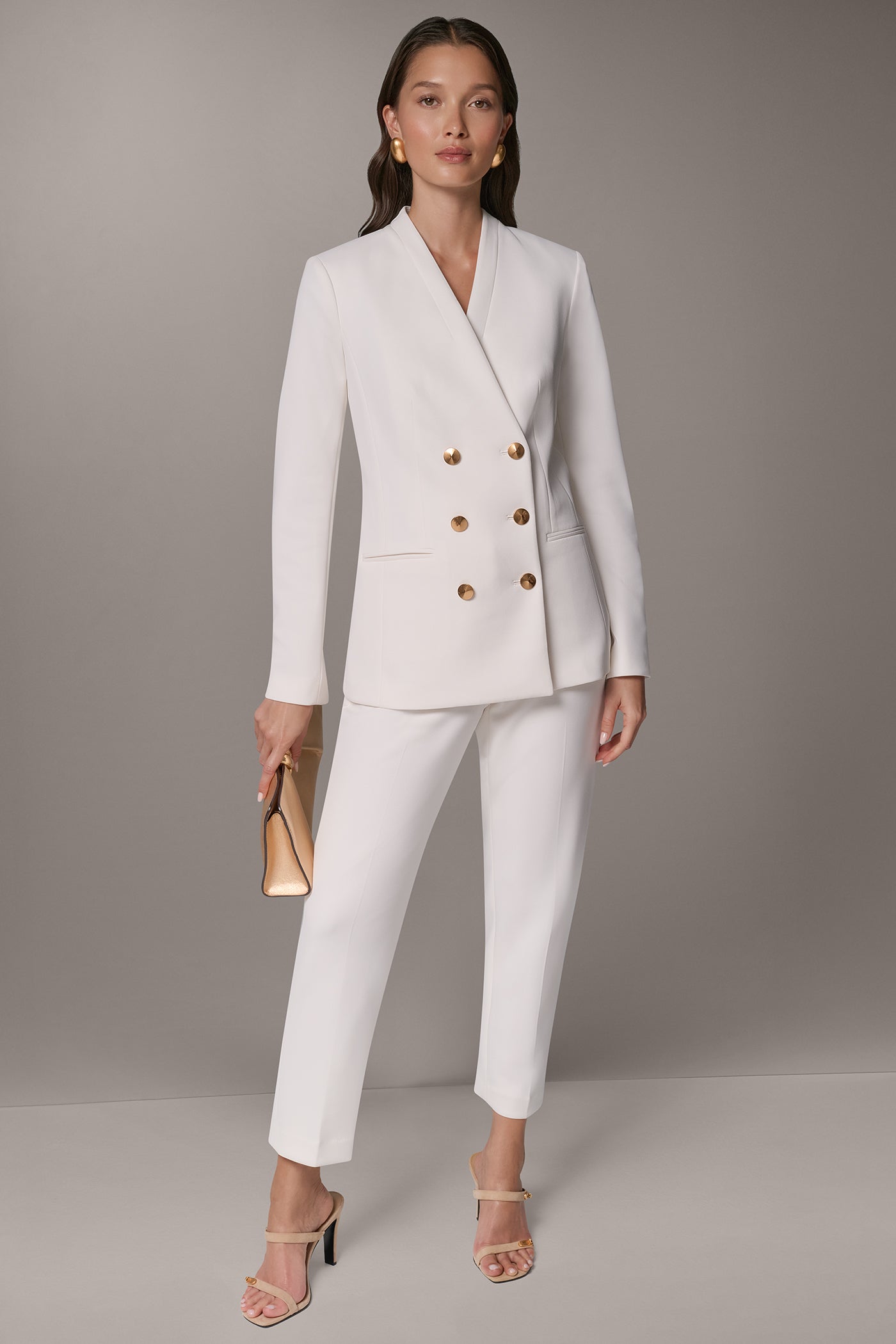 TEXTURED DOUBLE-BREASTED BLAZER VIEW 5 | Clothing