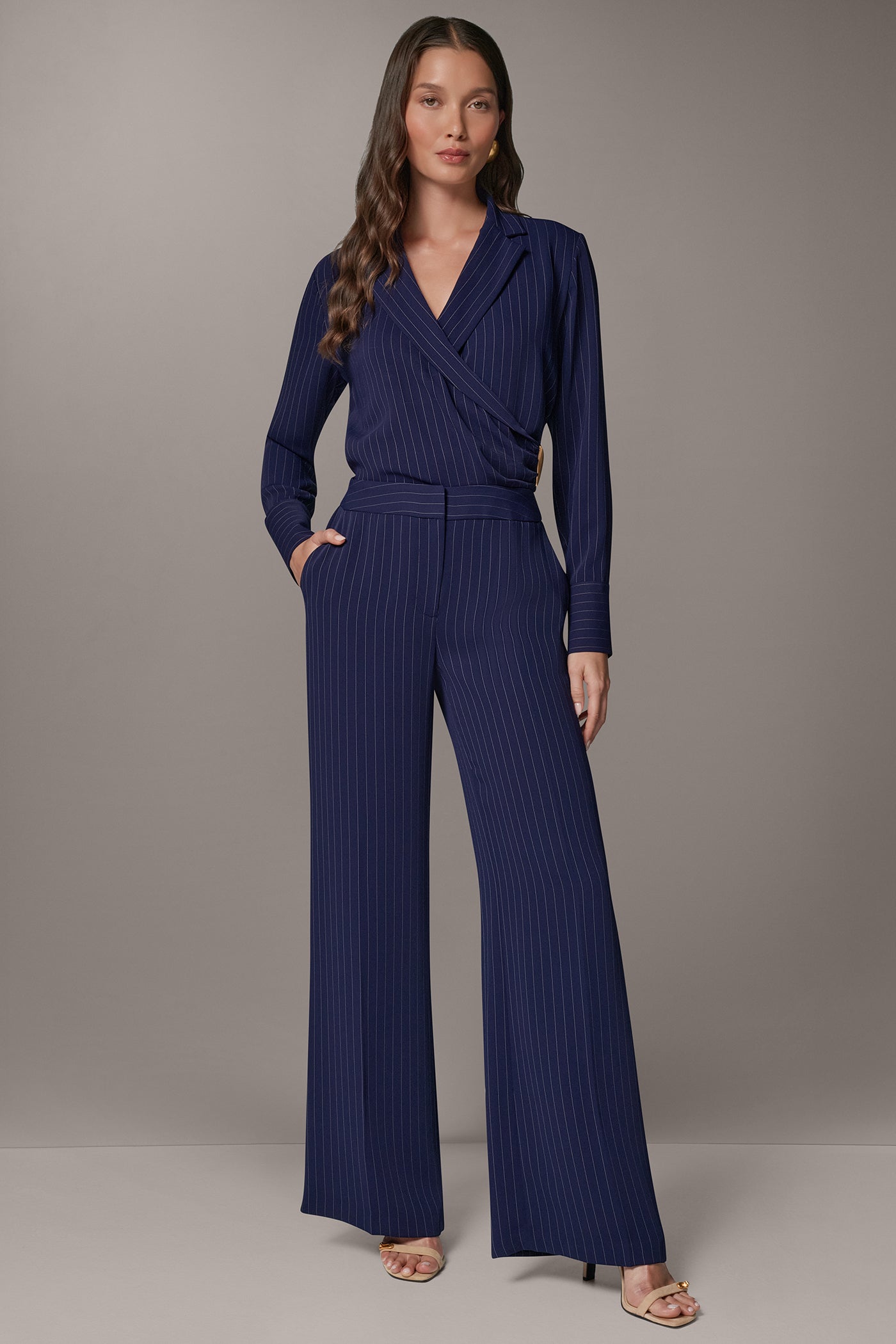 WIDE LEG PINSTRIPE TROUSER VIEW 2