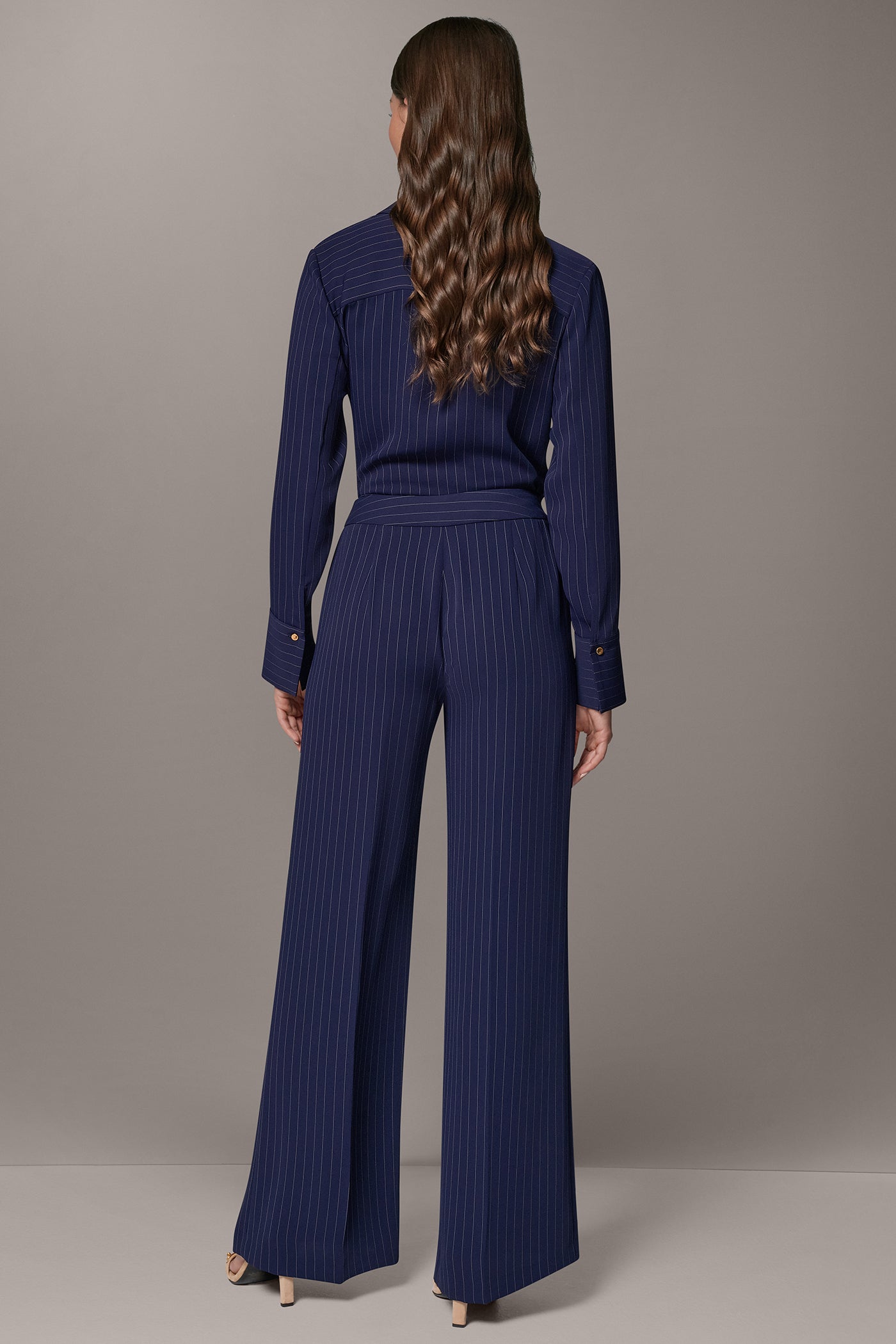 WIDE LEG PINSTRIPE TROUSER VIEW 5