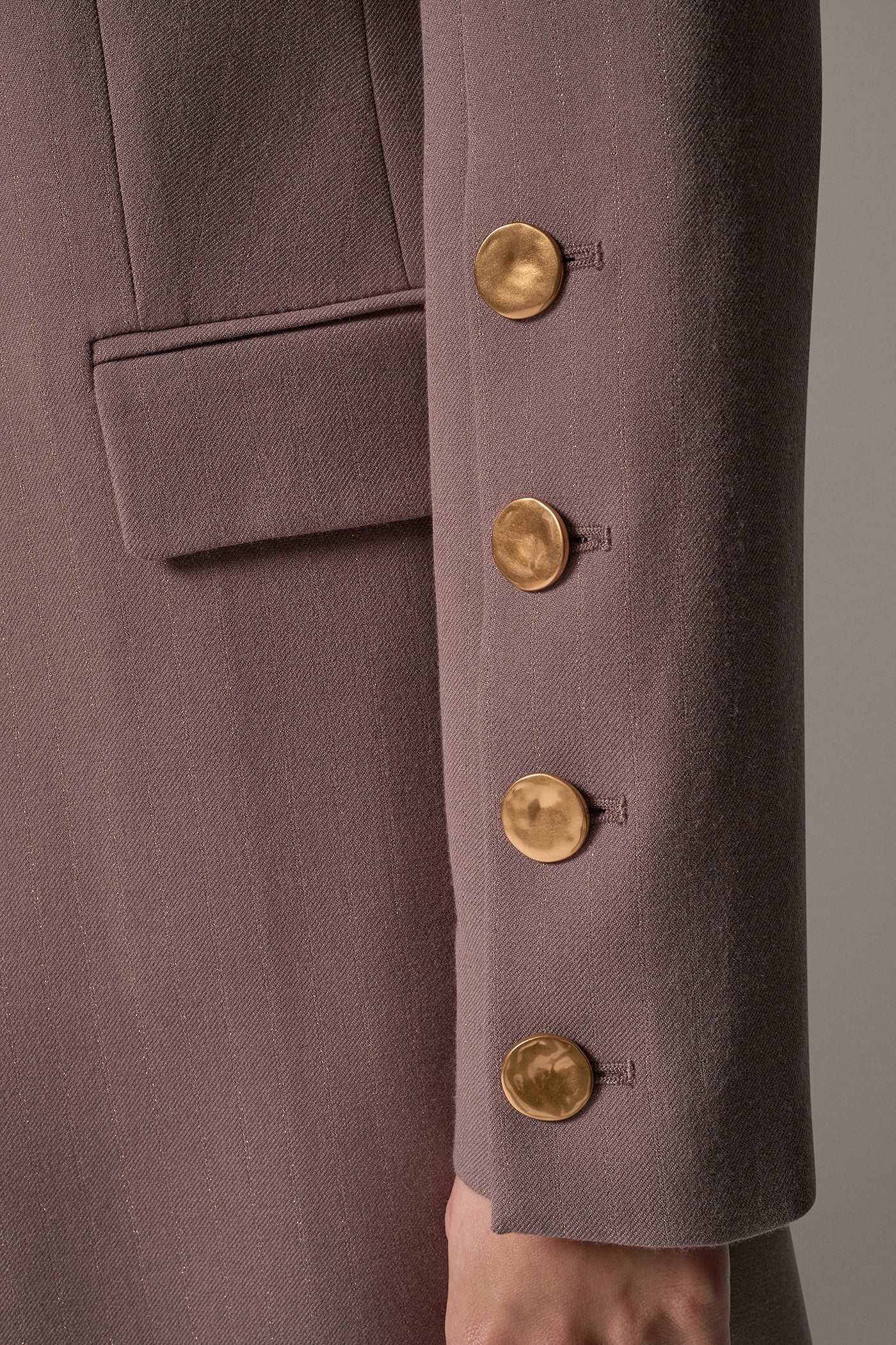 PINSTRIPE LONGLINE SUIT JACKET VIEW 8