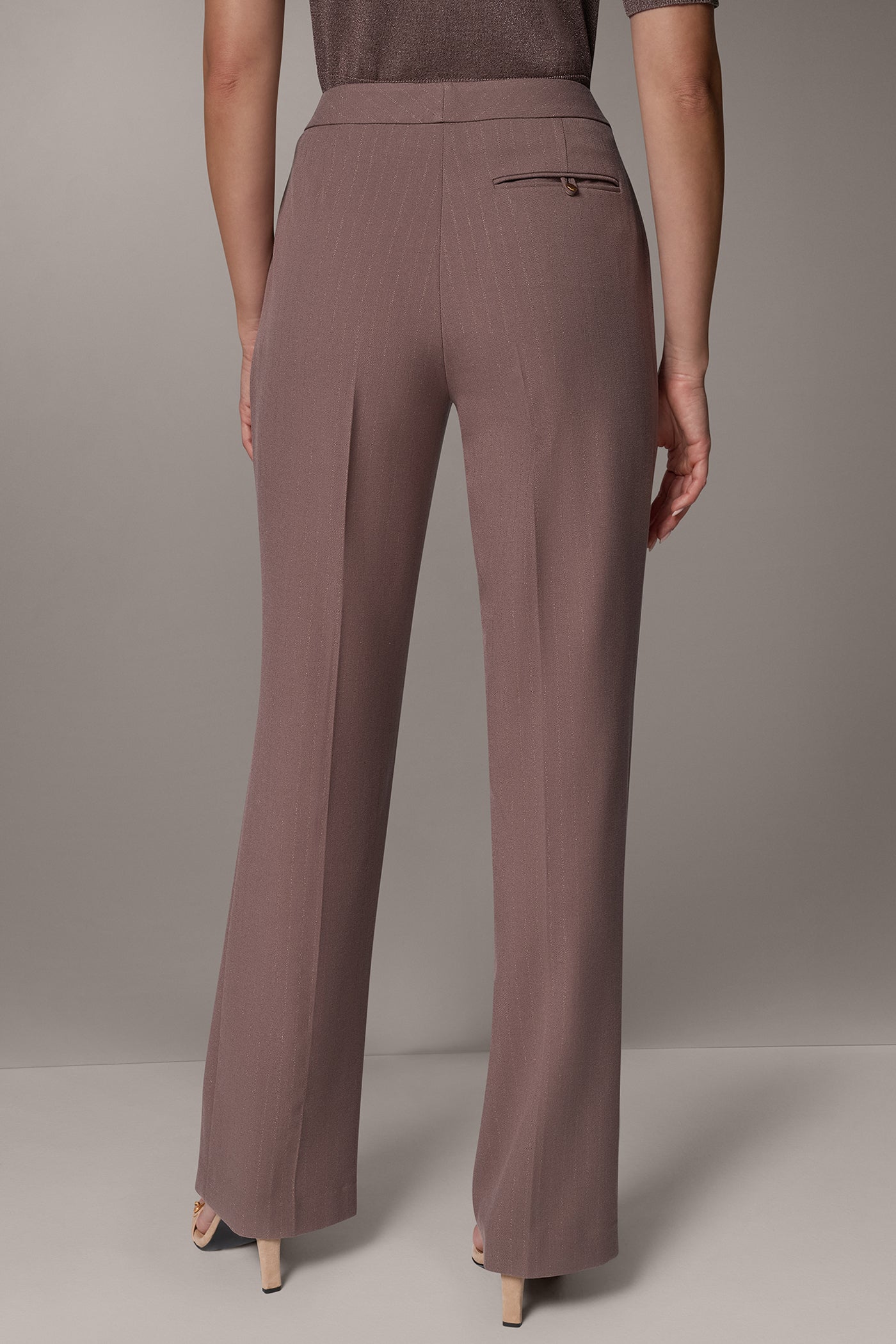 MID-RISE PINSTRIPE BOOTCUT SUIT PANT VIEW 3