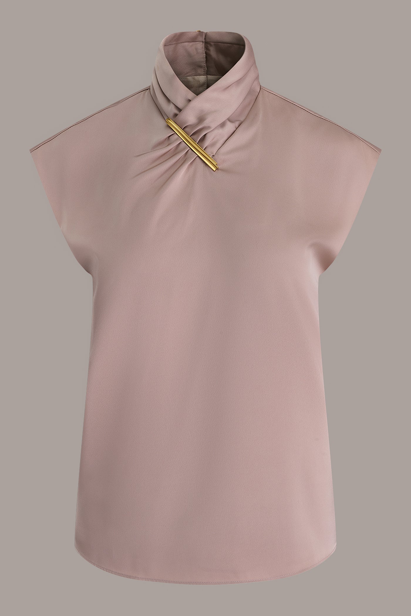 SATIN TWIST NECK TOP VIEW 7 | New Arrivals