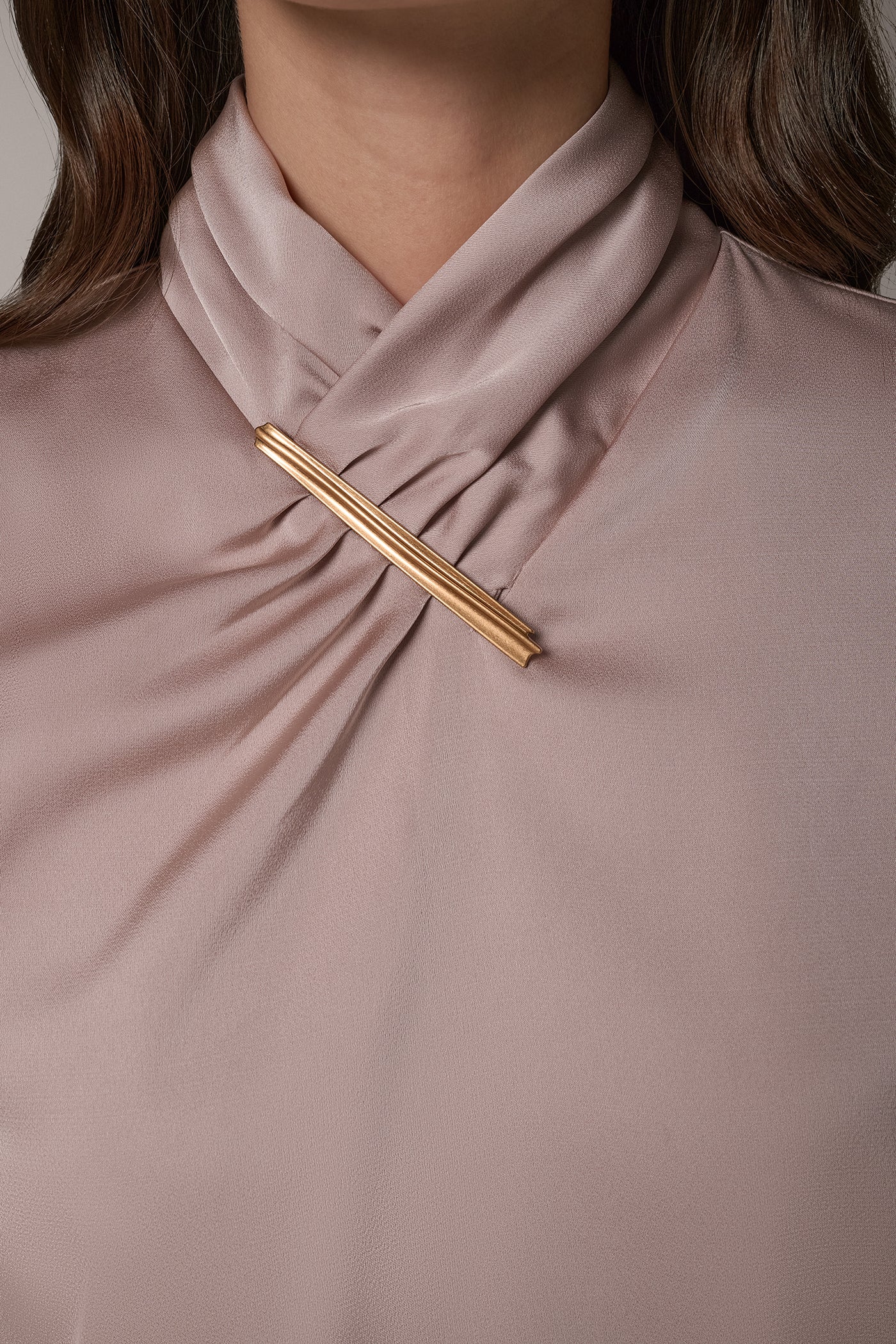 SATIN TWIST NECK TOP VIEW 5 | New Arrivals