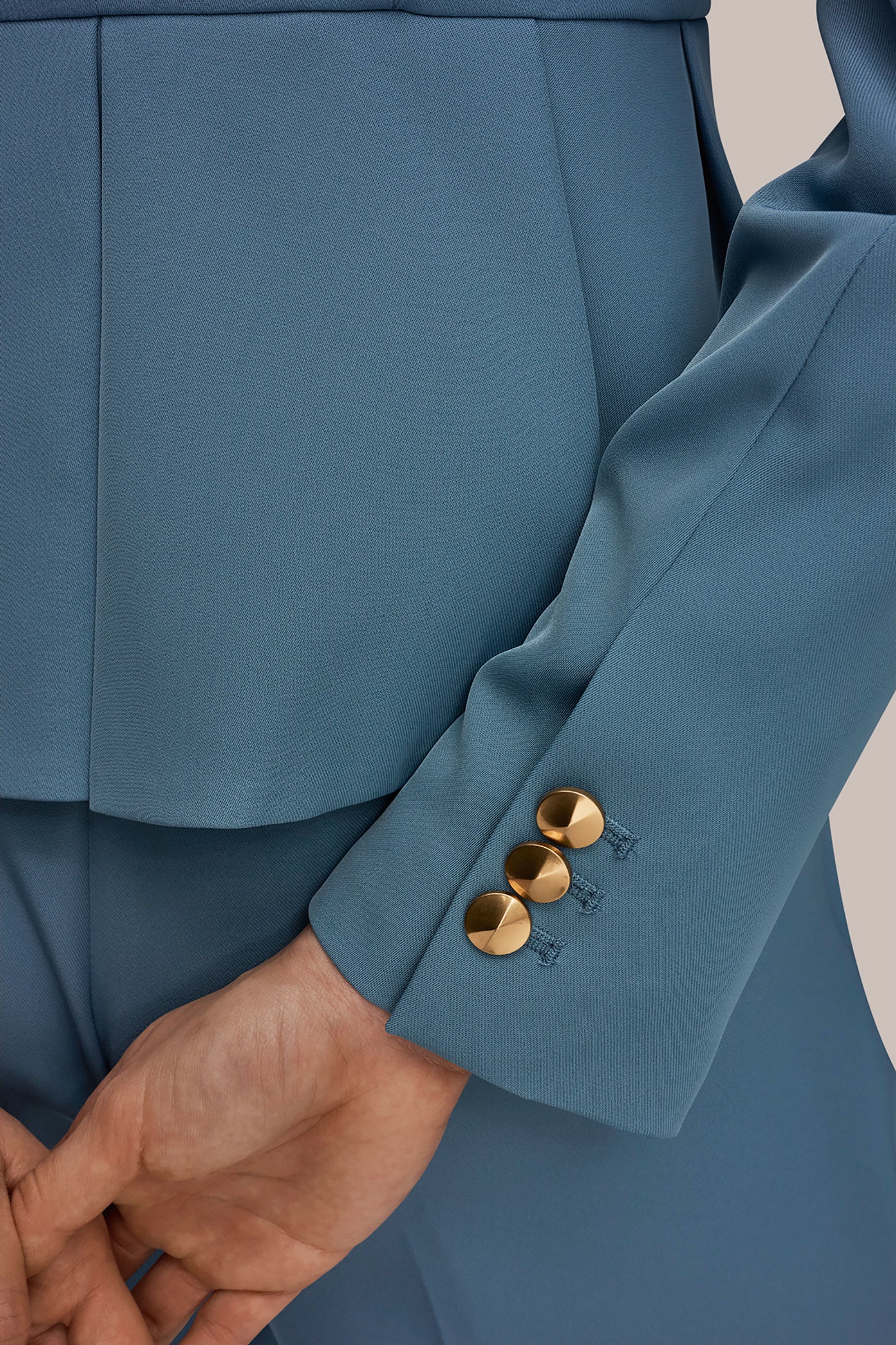 COLLARLESS PLEATED PEPLUM BLAZER VIEW 6 | Matching Sets