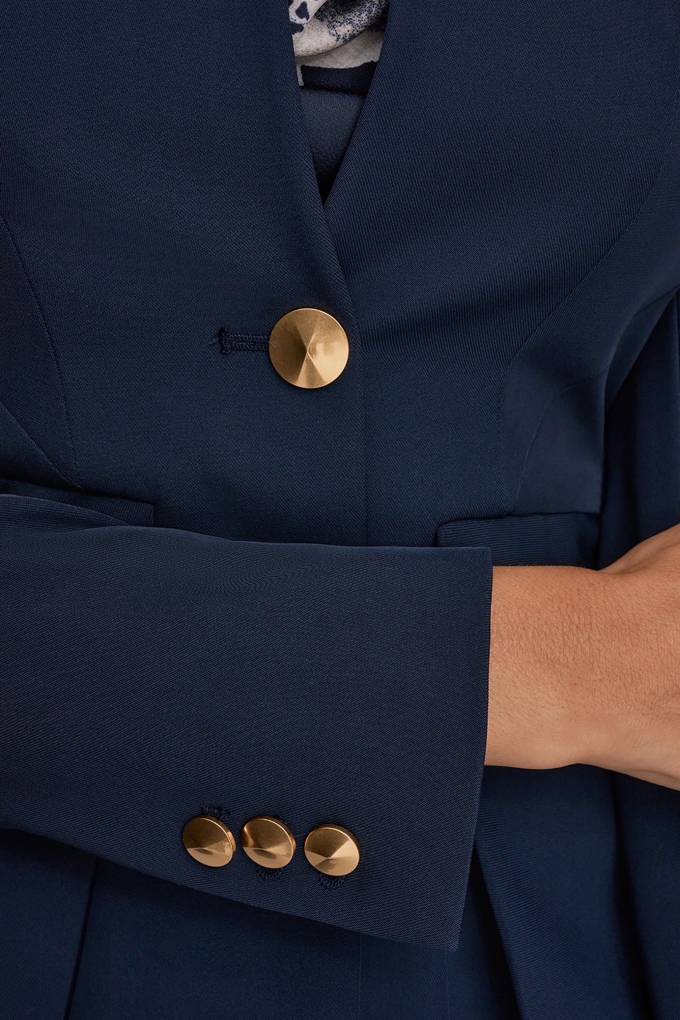 COLLARLESS PLEATED PEPLUM BLAZER VIEW 5 | Matching Sets