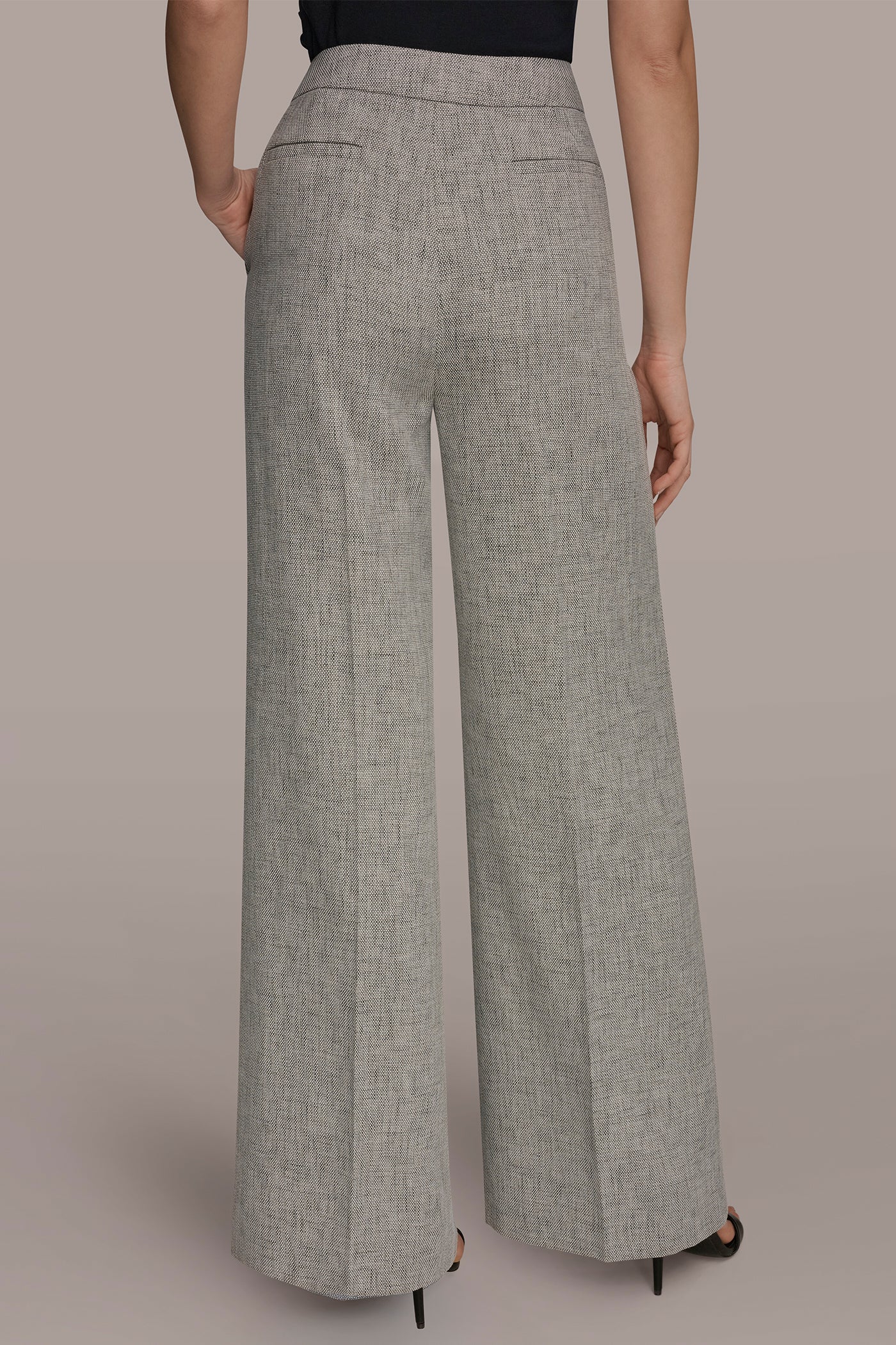 Mid Rise Mélange Pleated Wide Leg Suit Pant | Wide Leg Mid Rise Mélange Pleated Wide Leg Suit Pant | Wide Leg