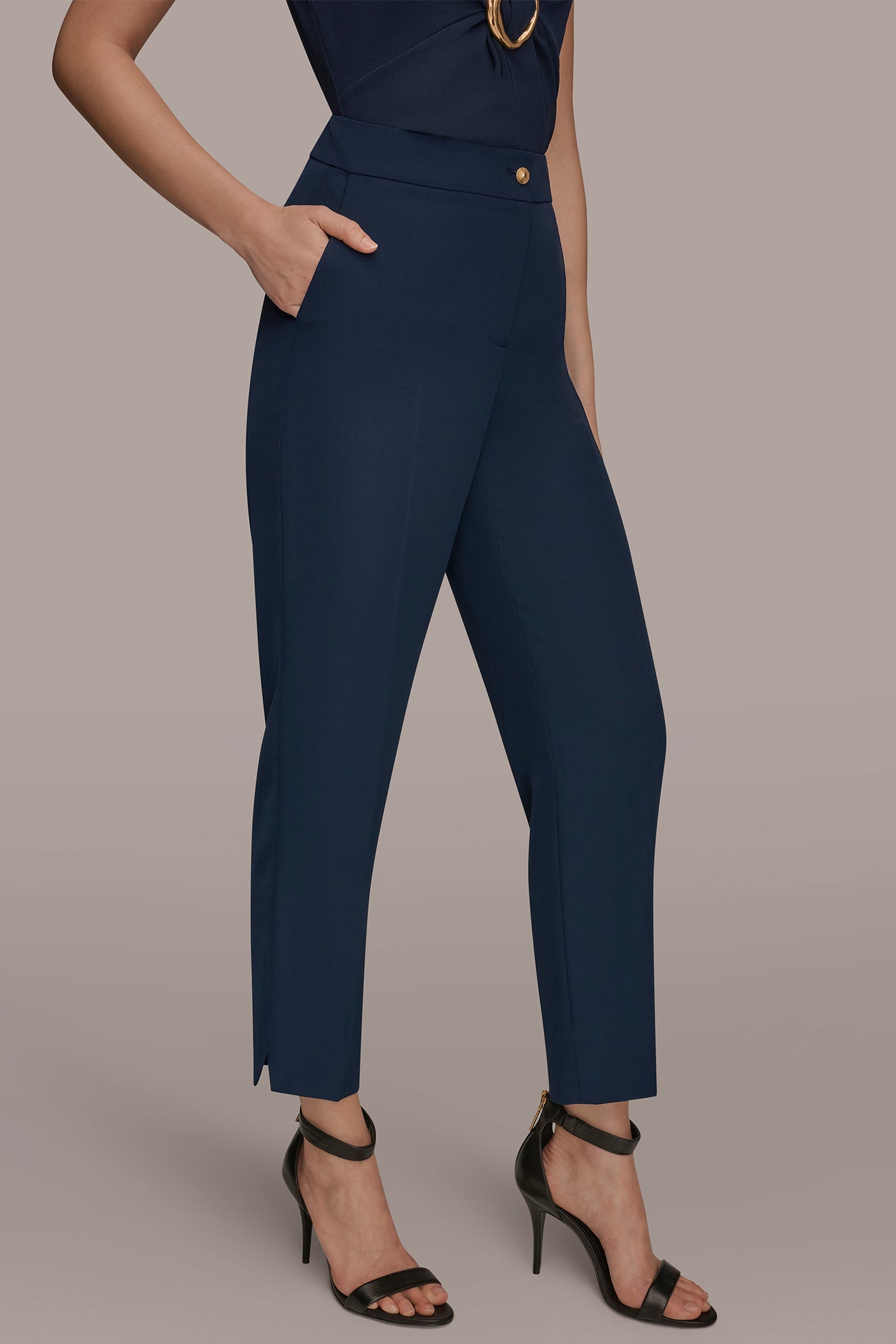 MID-RISE SLIM ANKLE PANT VIEW 3 | Matching Sets