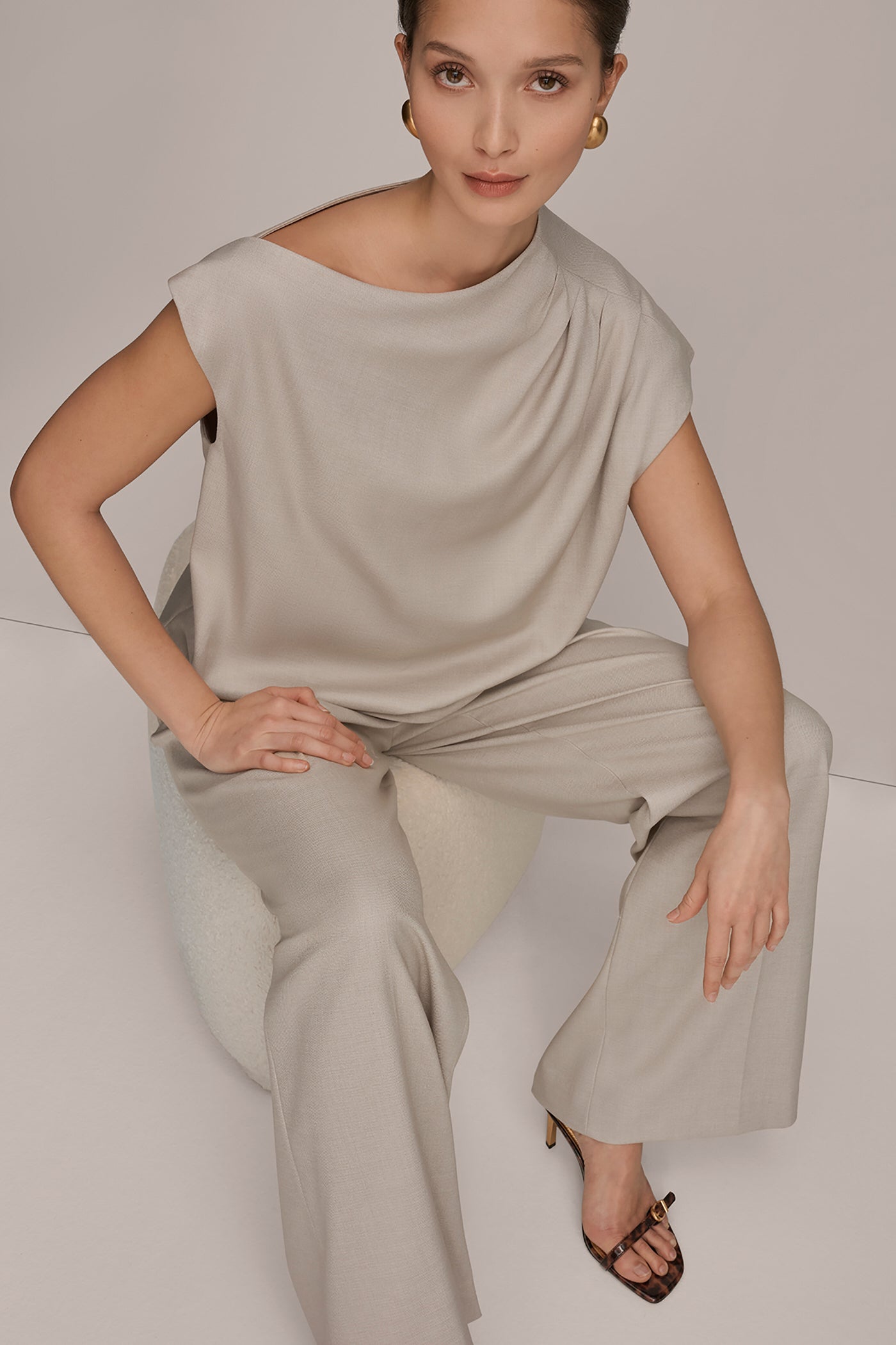 ASYMMETRIC DRAPE BLOUSE VIEW 8