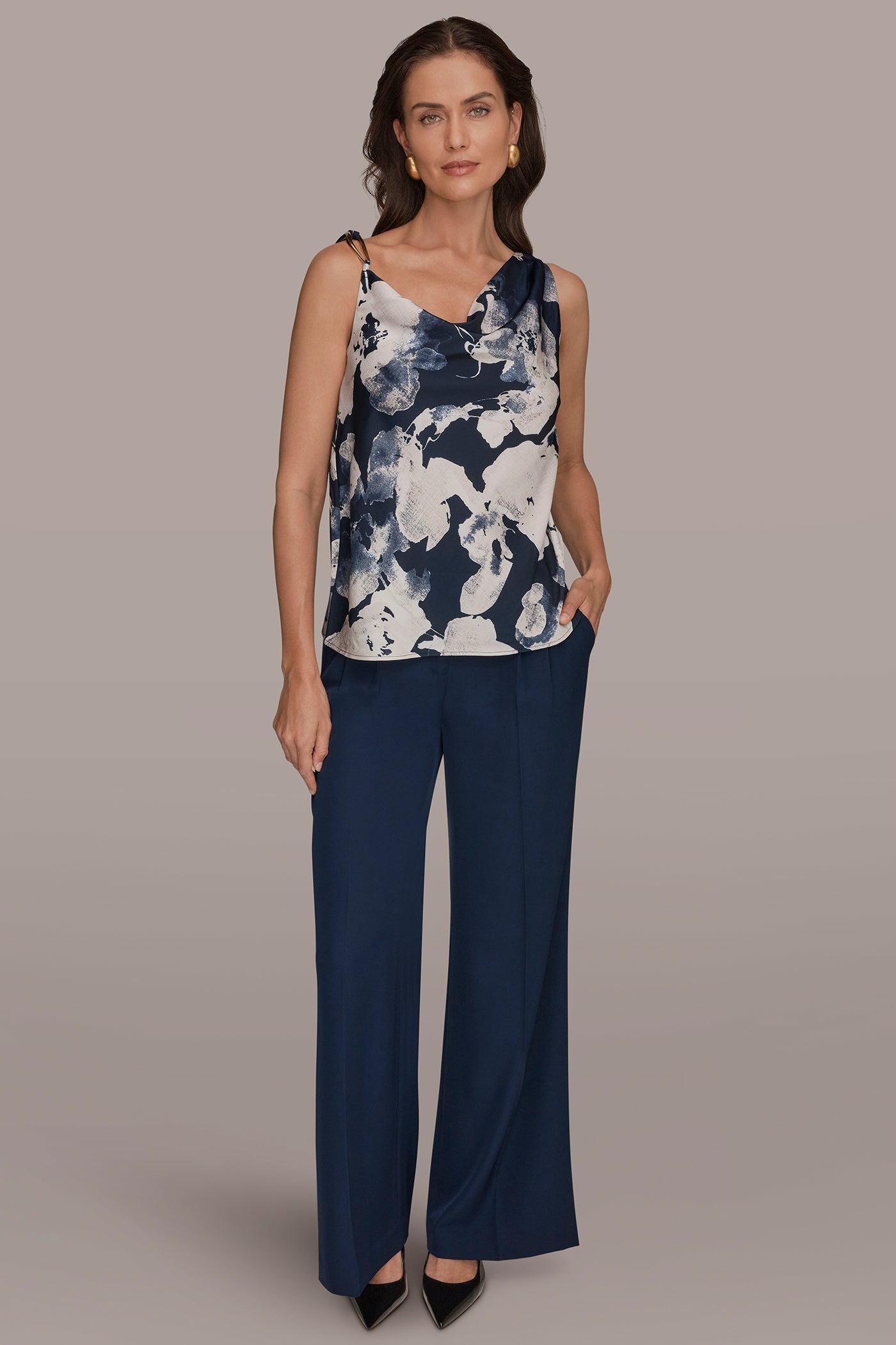 COWL-NECK CAMI TOP VIEW 6 | Tops