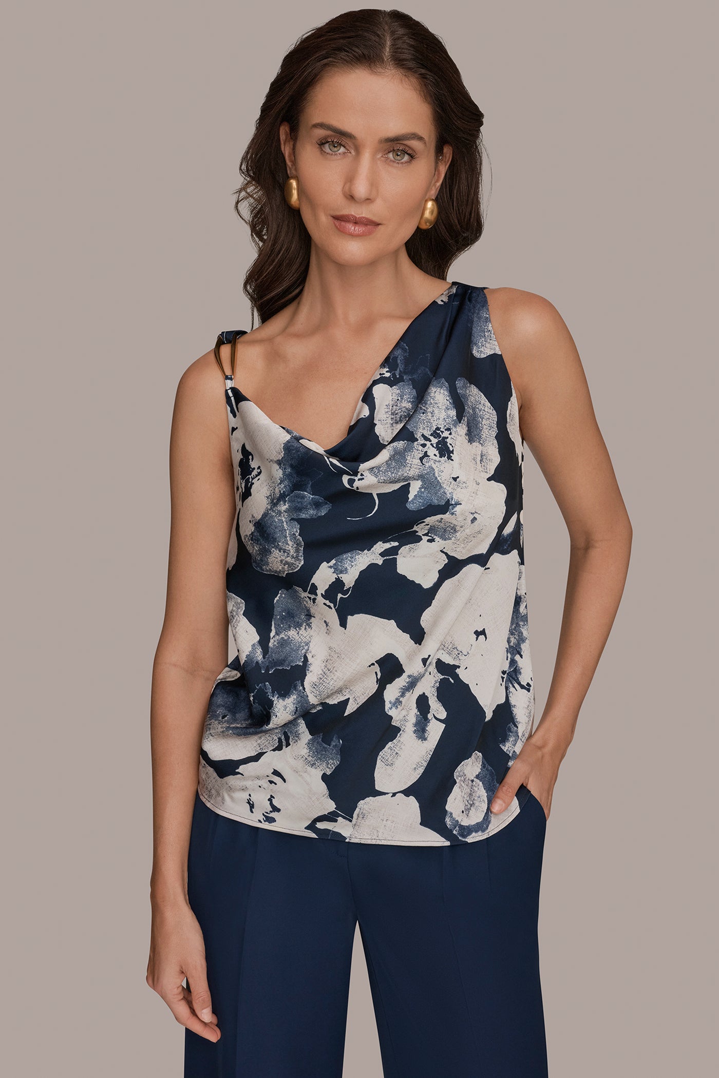 COWL-NECK CAMI TOP | View 1 | Tops