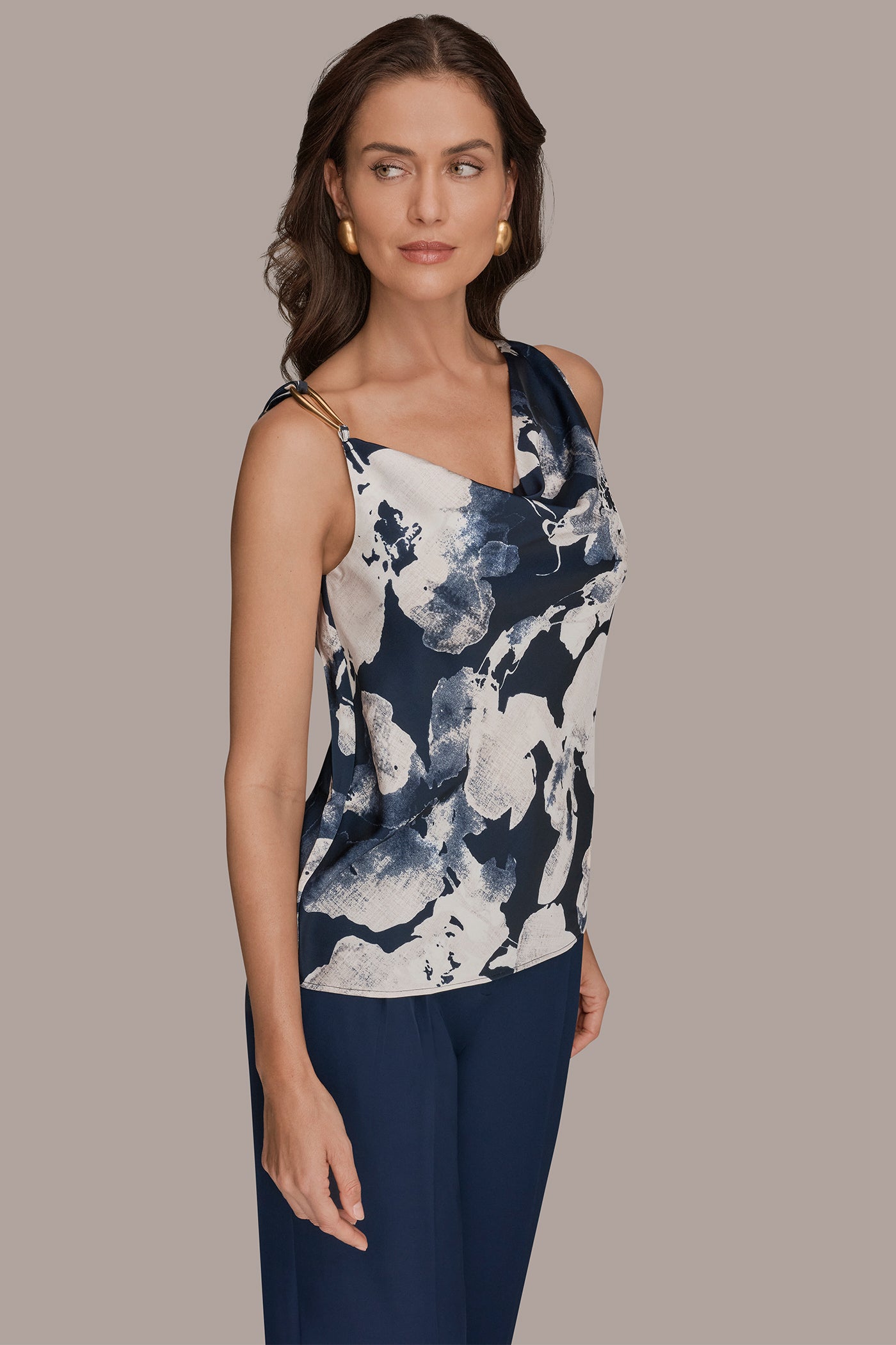 COWL-NECK CAMI TOP VIEW 3 | Tops