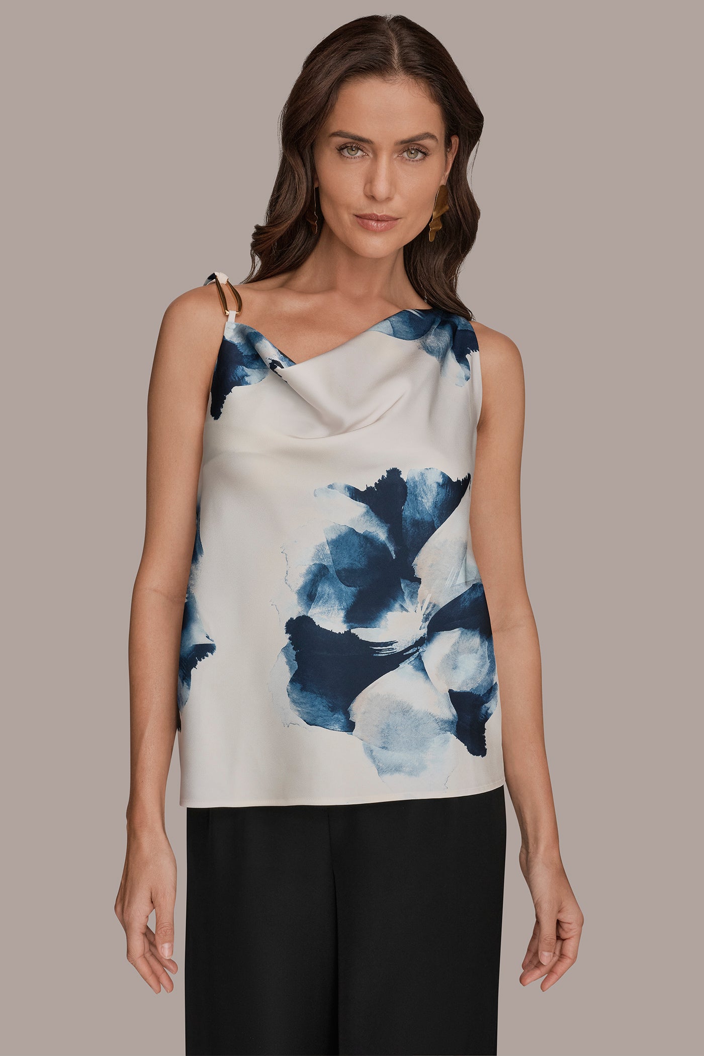 ASYMMETRIC-NECK CAMI TOP | View 1