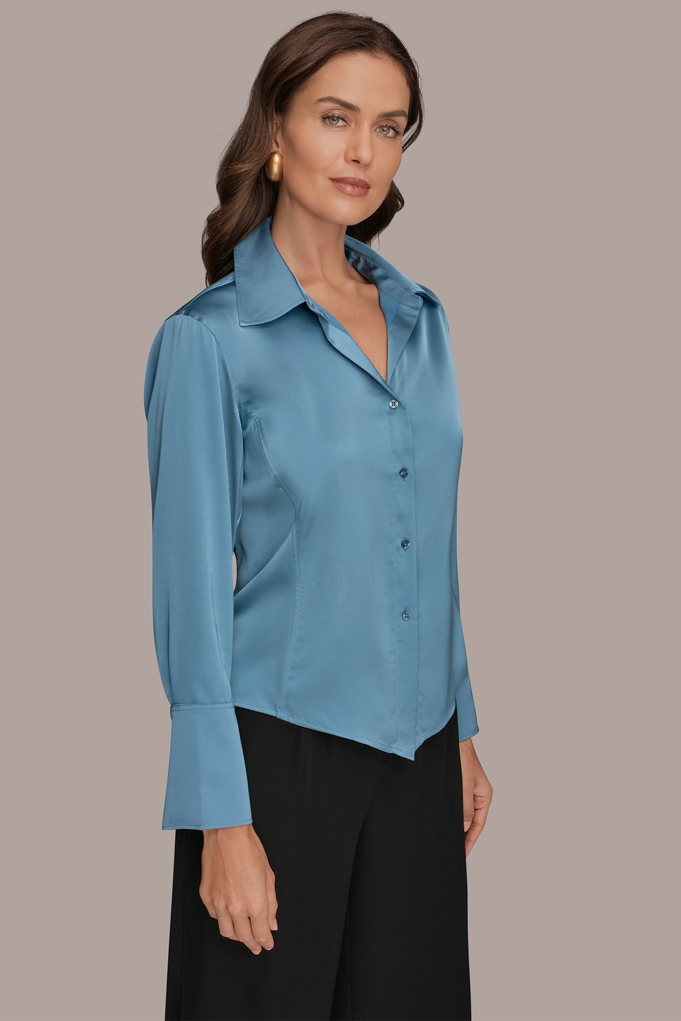 SATIN HIGH-LOW BLOUSE VIEW 3 | New clothing