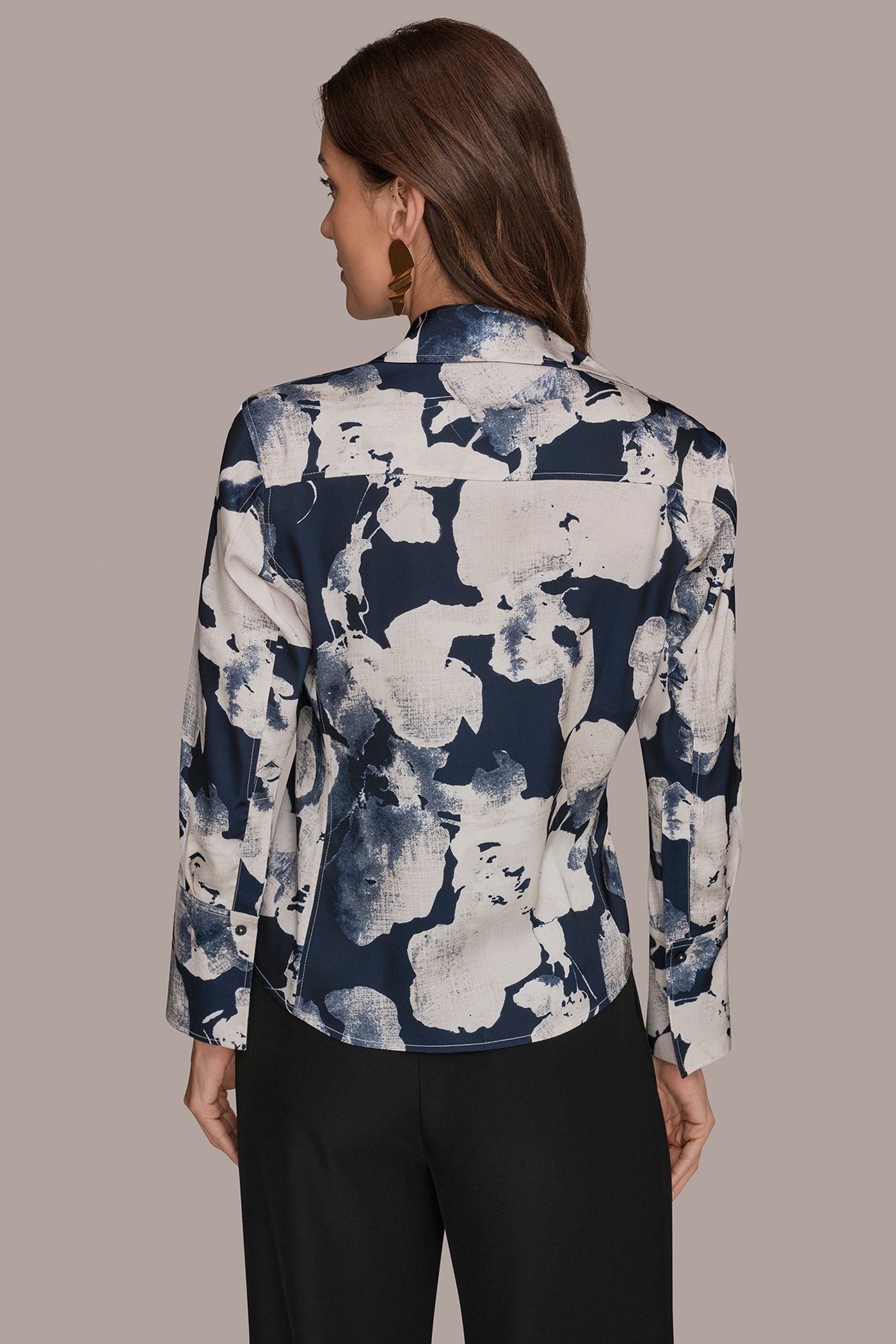 FLORAL PRINT HIGH-LOW BLOUSE | View 2 | Suits and Separates