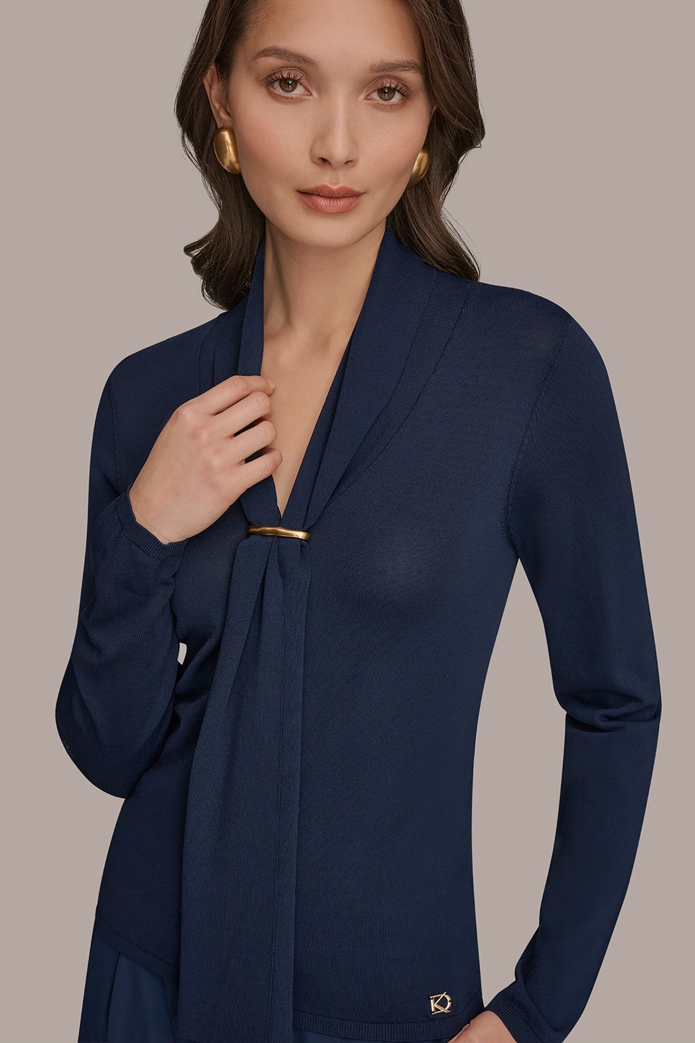 SCARF NECKLINE SWEATER VIEW 4 | Suits and Separates