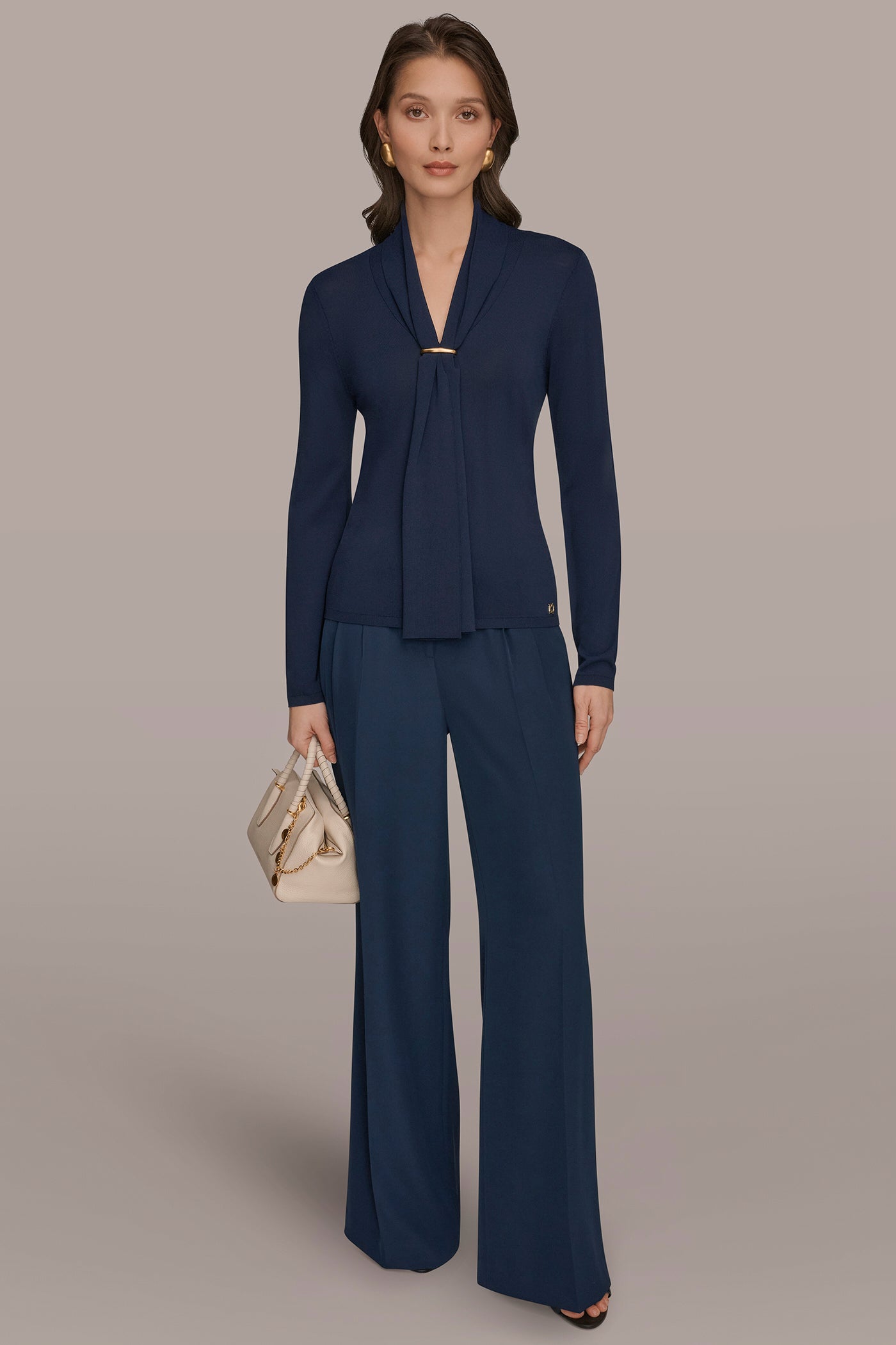 SCARF NECKLINE SWEATER VIEW 6 | Suits and Separates