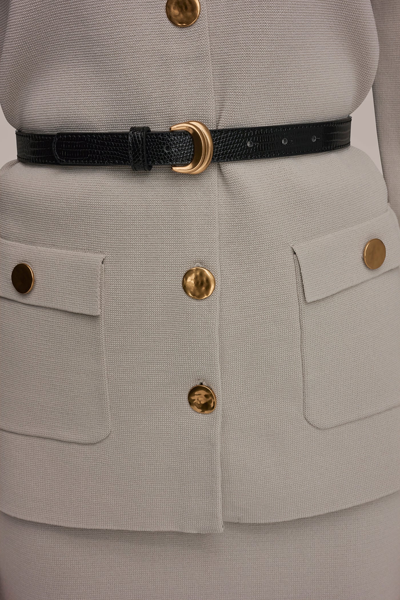 SWEATER BLAZER WITH BELT VIEW 5 | Suits and Separates