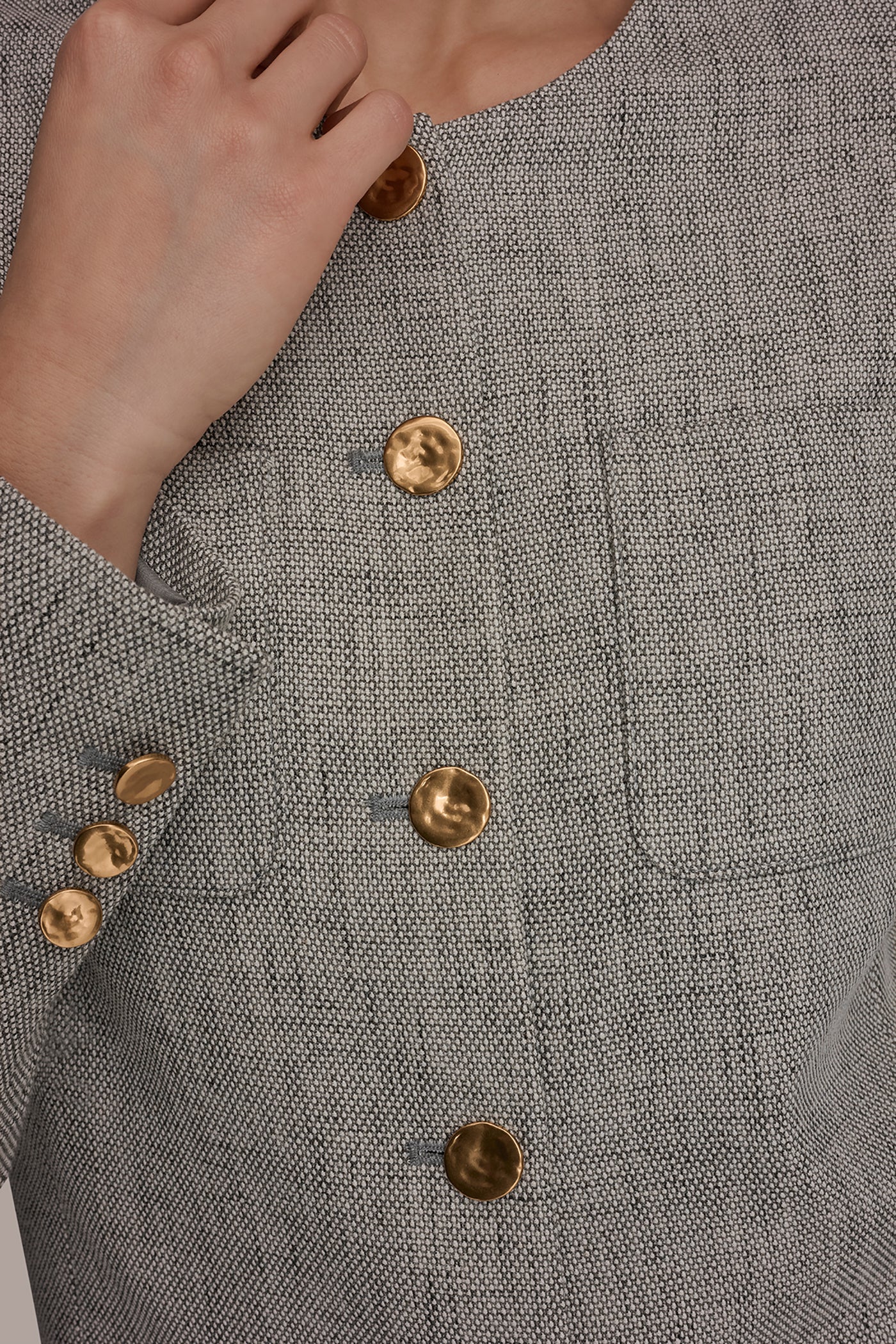 CROPPED BUTTON-FRONT JACKET VIEW 6 | Suits and Separates