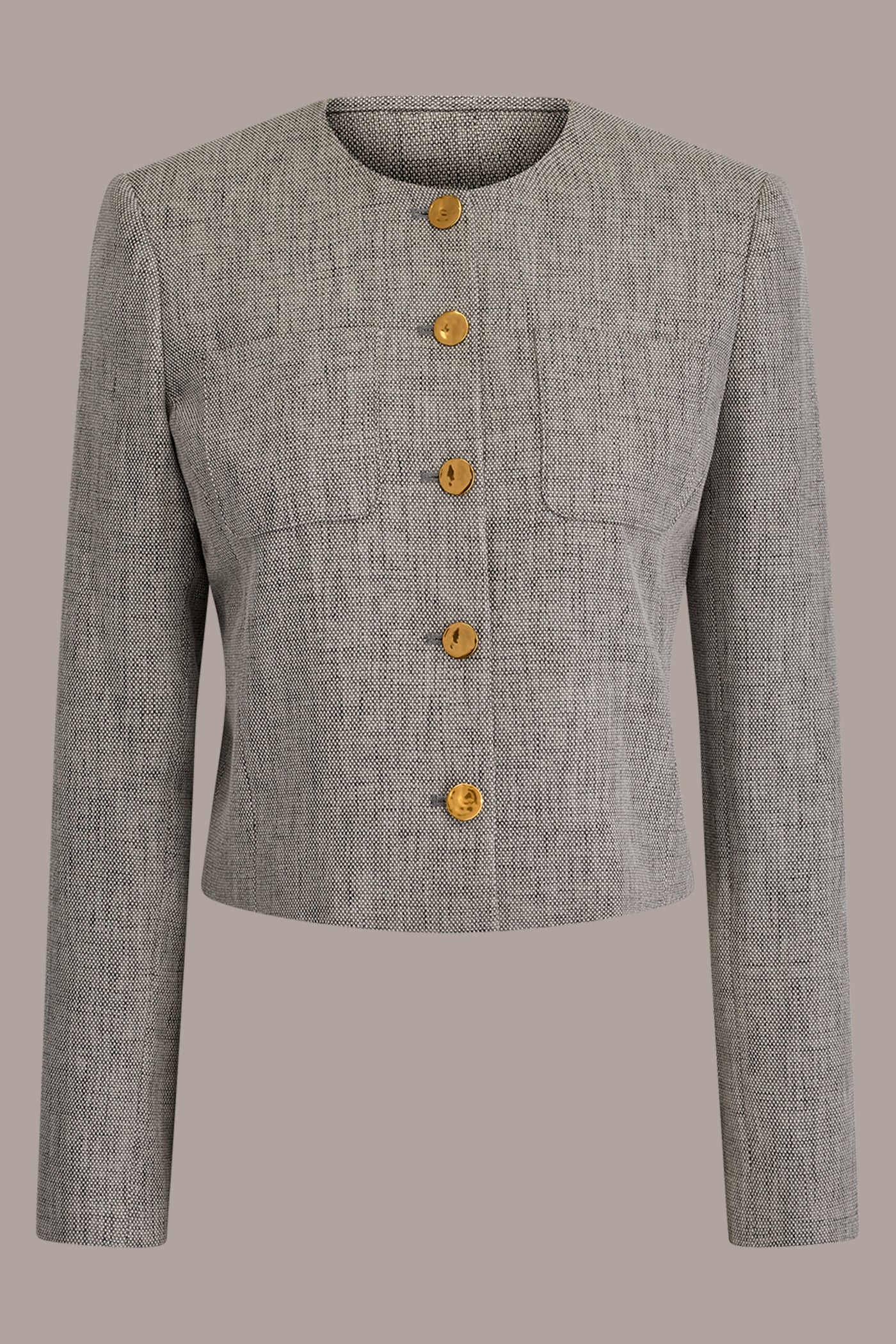 CROPPED BUTTON-FRONT JACKET VIEW 11 | Suits and Separates