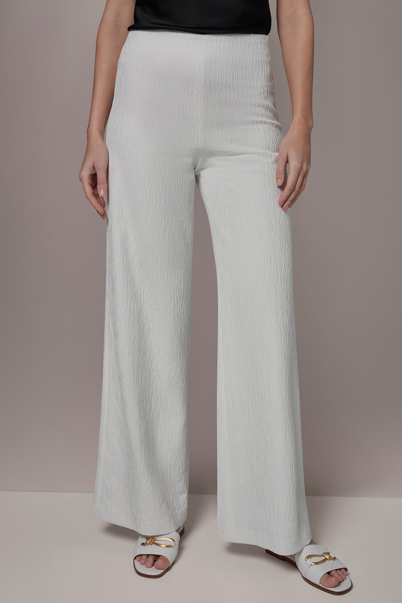 TEXTURED SIDE ZIP PANT  View 1  Joan Edit